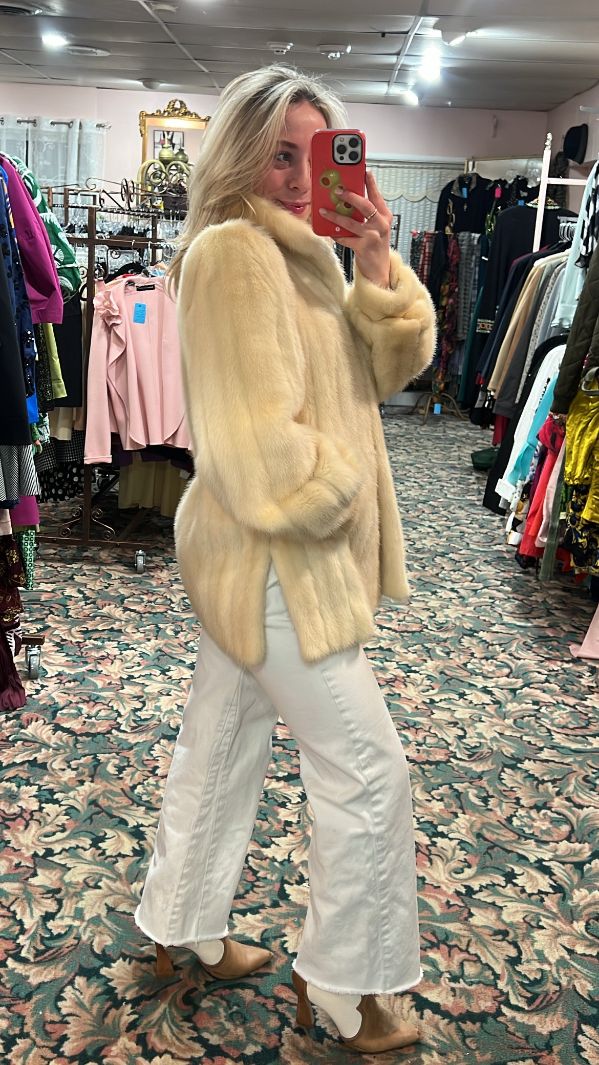 Flemington Furs Ivory Mink Jacket