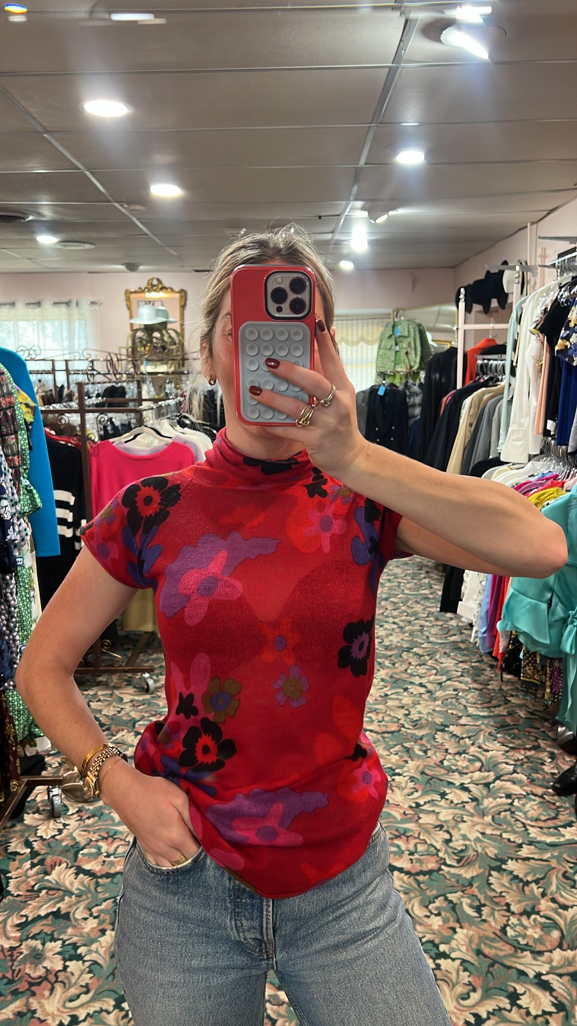 Armani Floral Cashmere Sweater