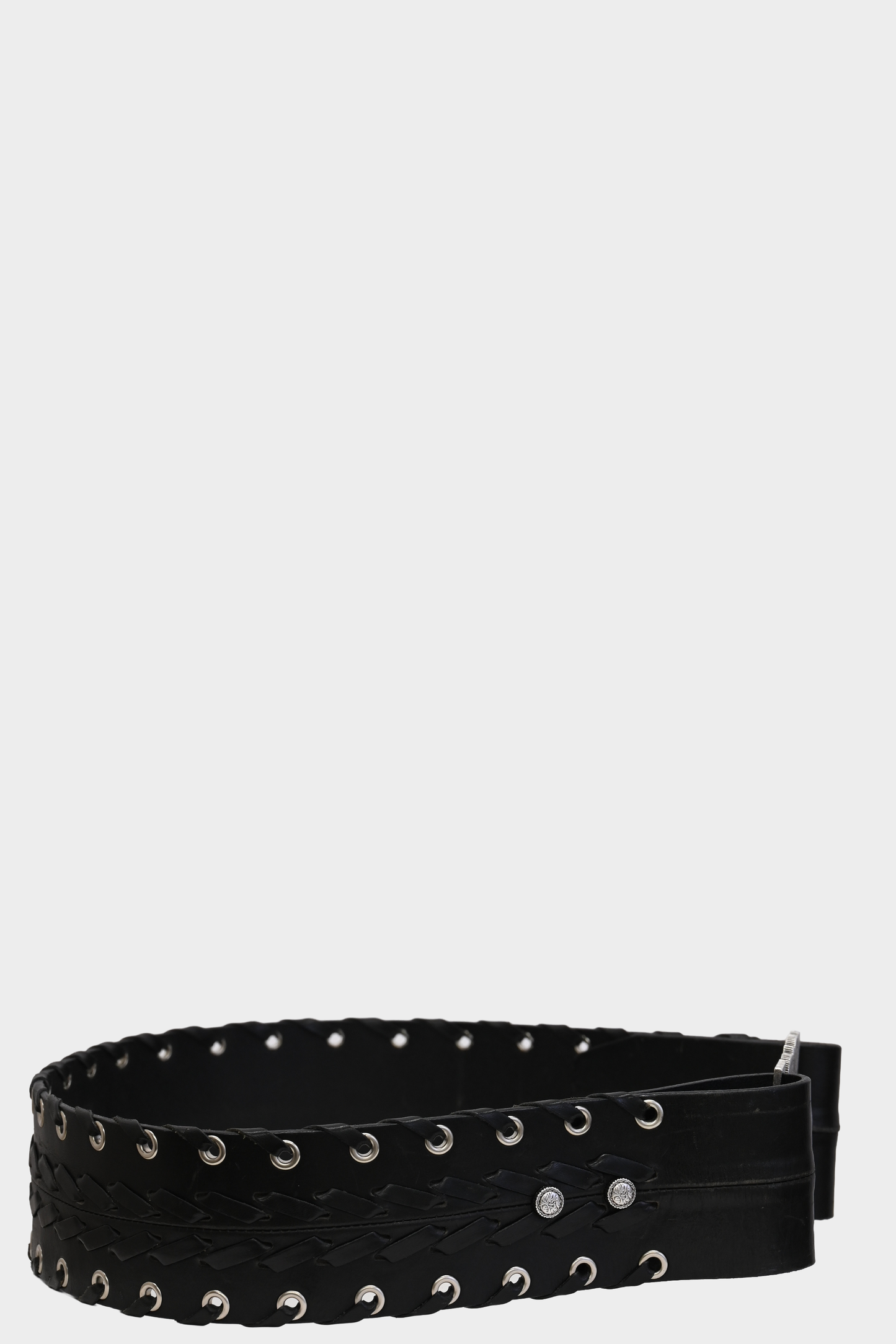 St John Leather Concho Belt