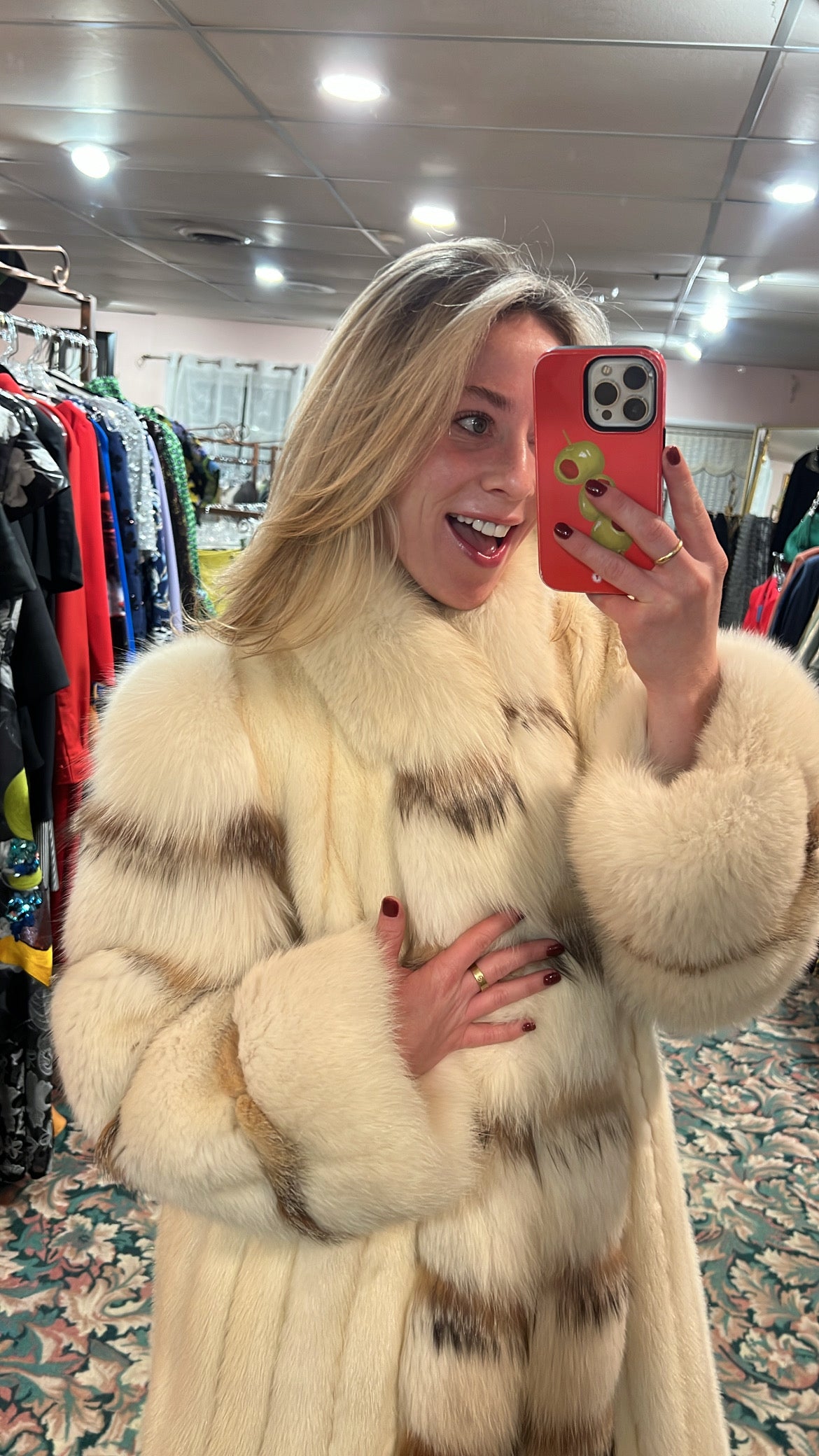 Mink and Fox Fur Coat