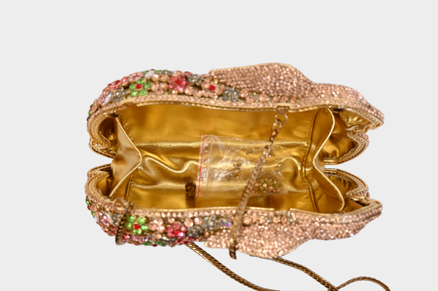 Crystal Embellished Bunny Minaudière Clutch