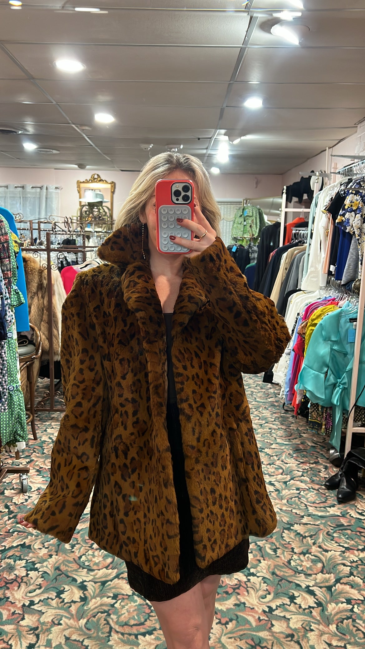 Leopard Rabbit Fur Jacket