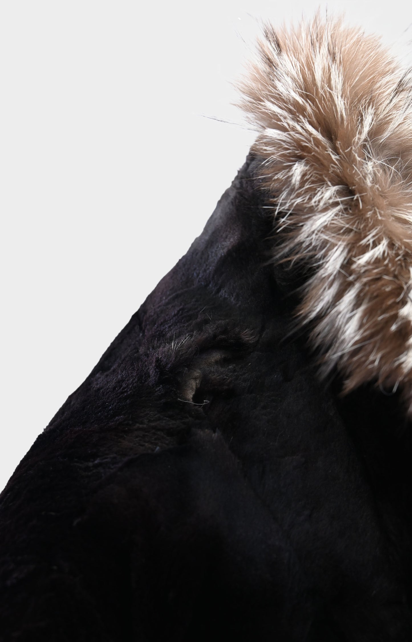 Sheared Beaver and Silver Fox Fur Coat