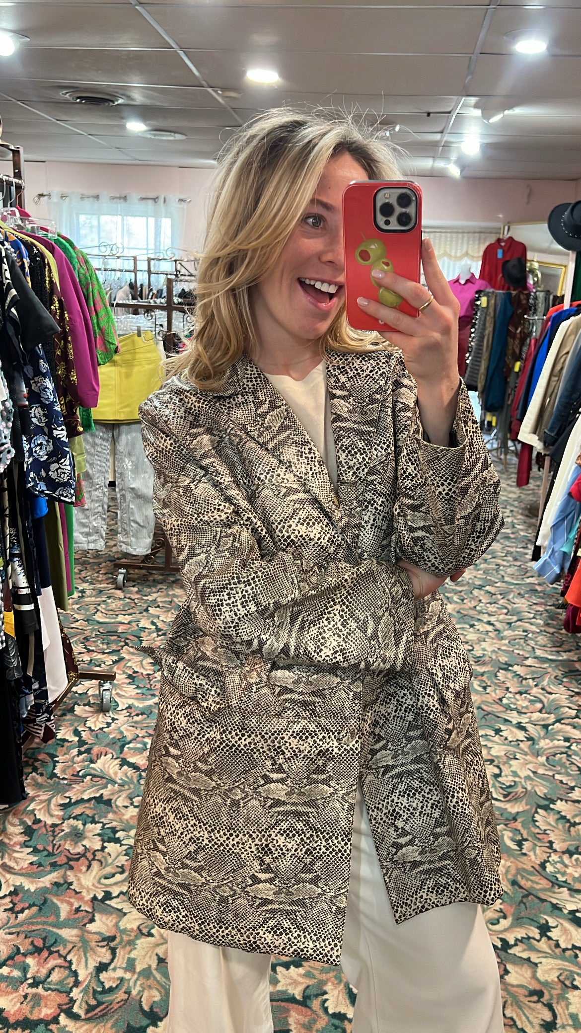 Saks Fifth Avenue Snakeprint Coat