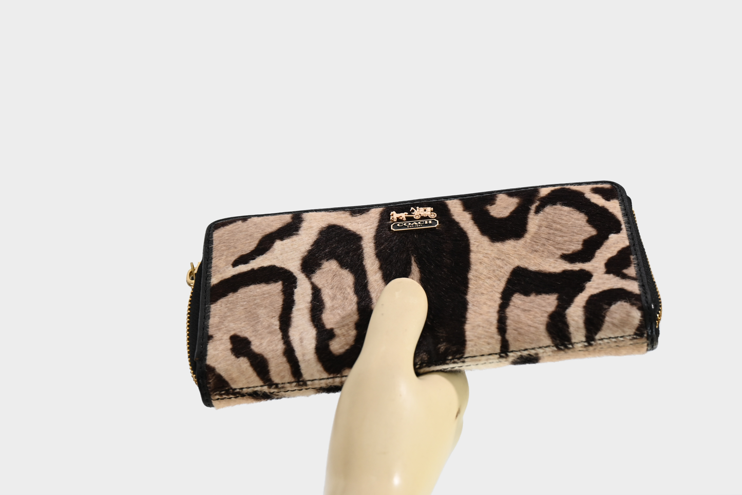 Coach Legacy Ocelot Calf Hair Zip Wallet Style 48530