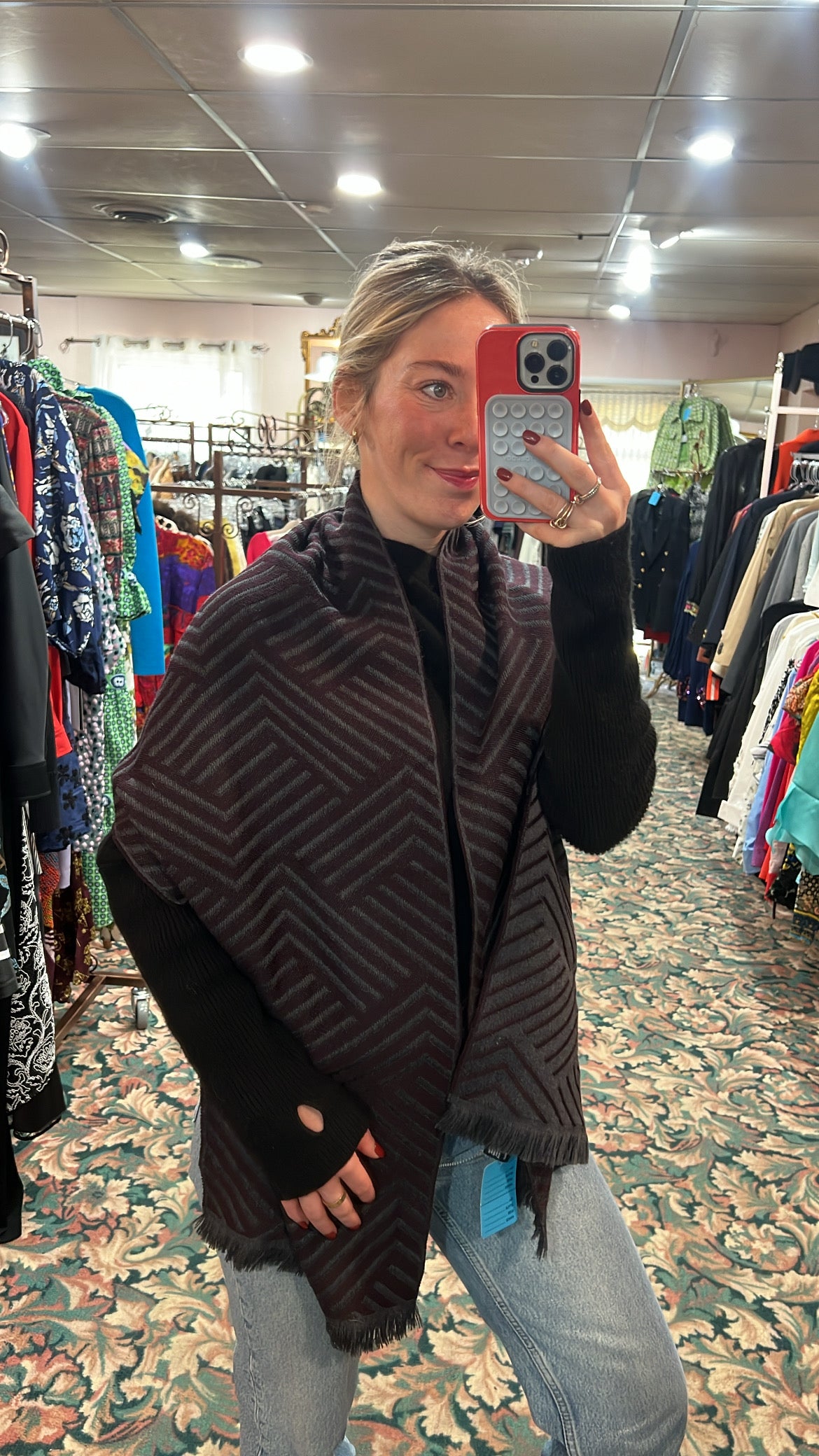 Versace Wool Shawl Scarf