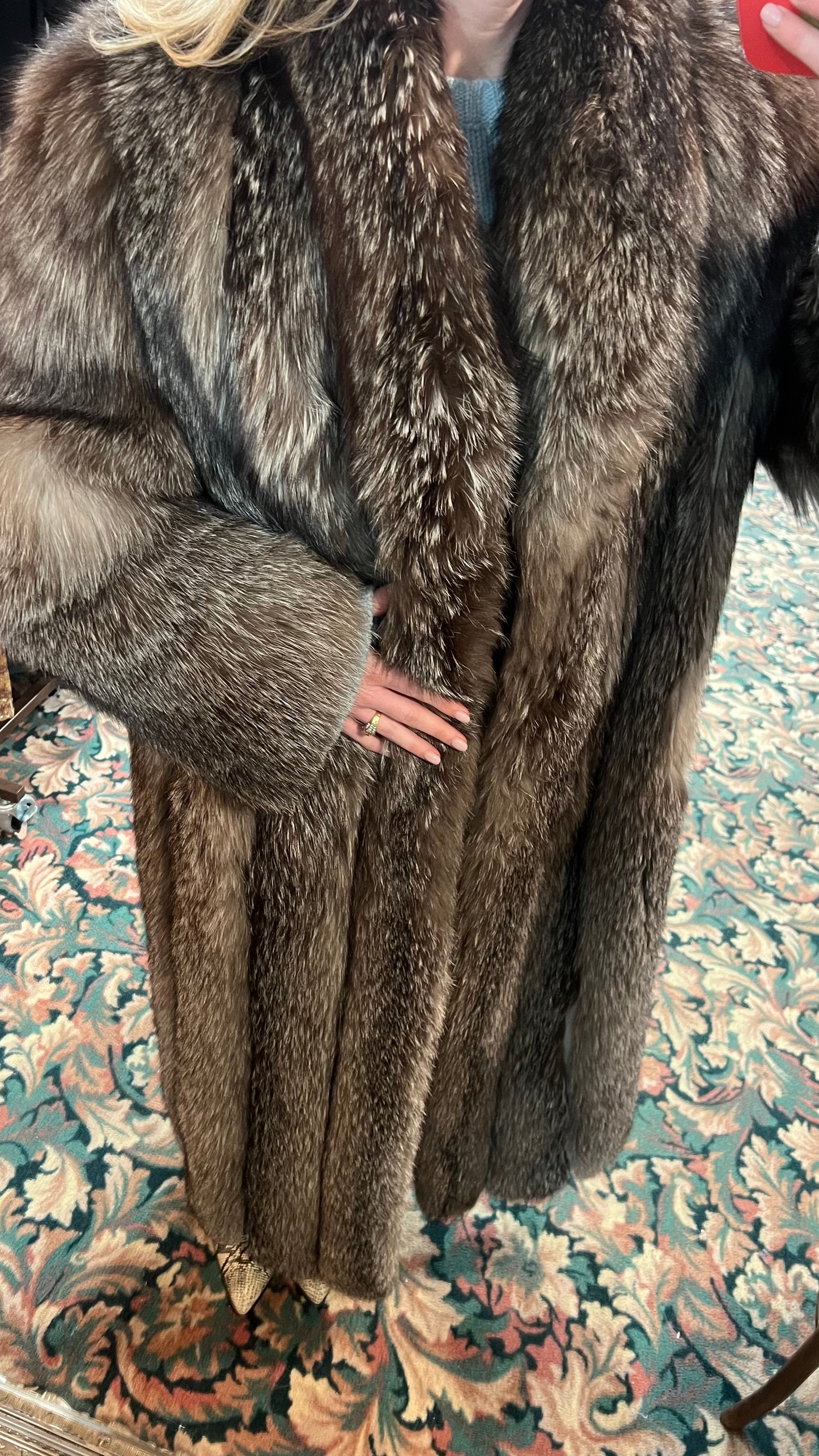SAGA Fox Full Length Fur Coat