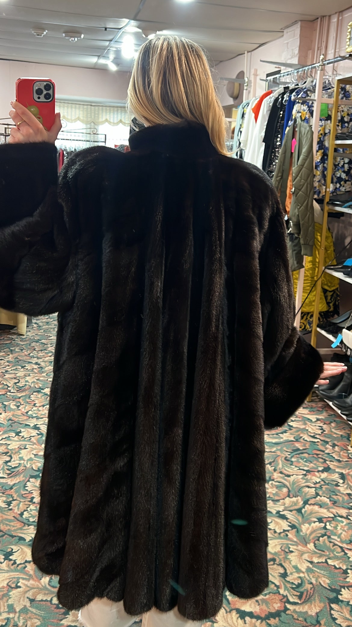 Blackglama Directional Swing Mink Stroller Coat