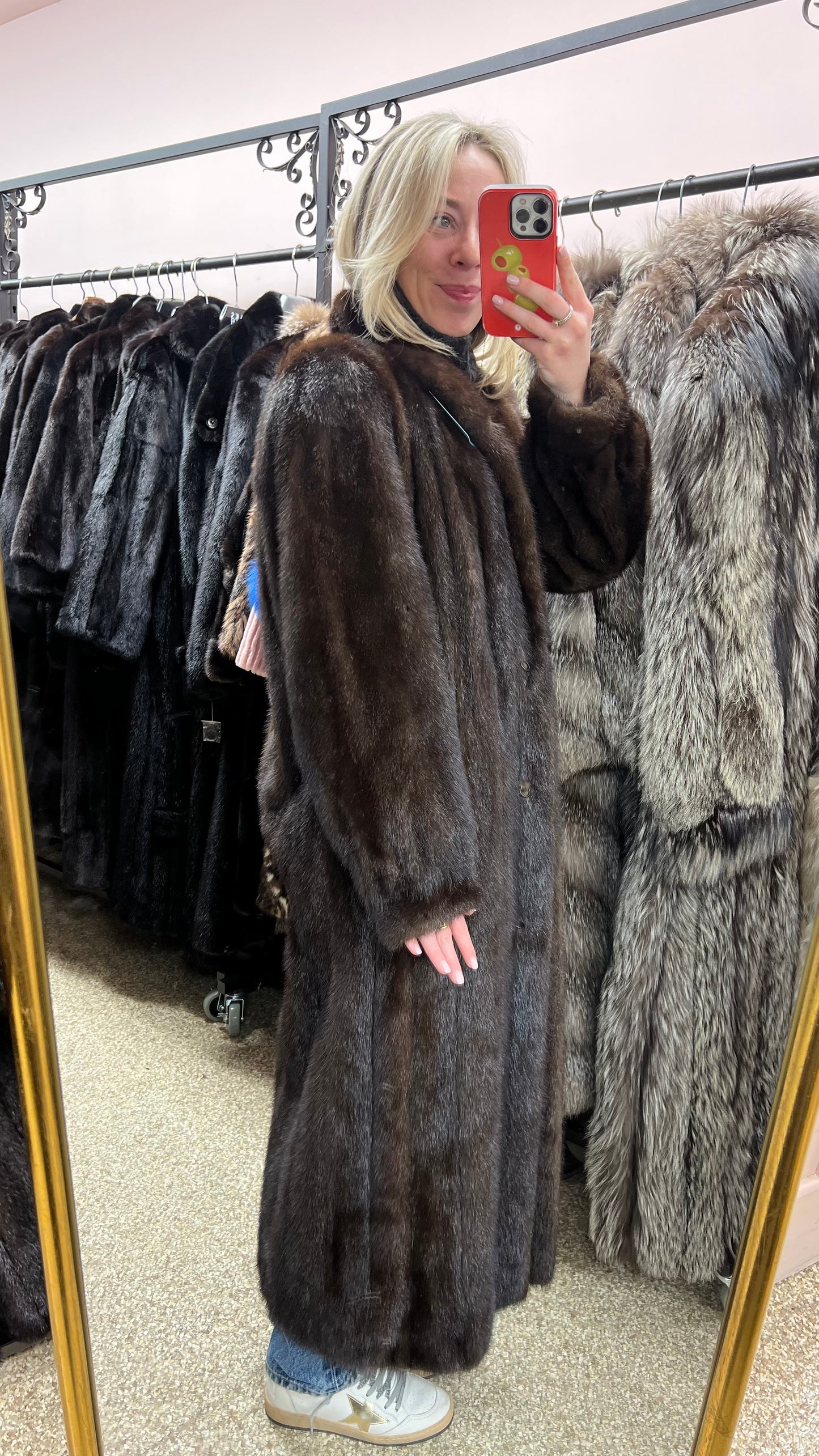 Marshall Fields Brown Full Length Mink