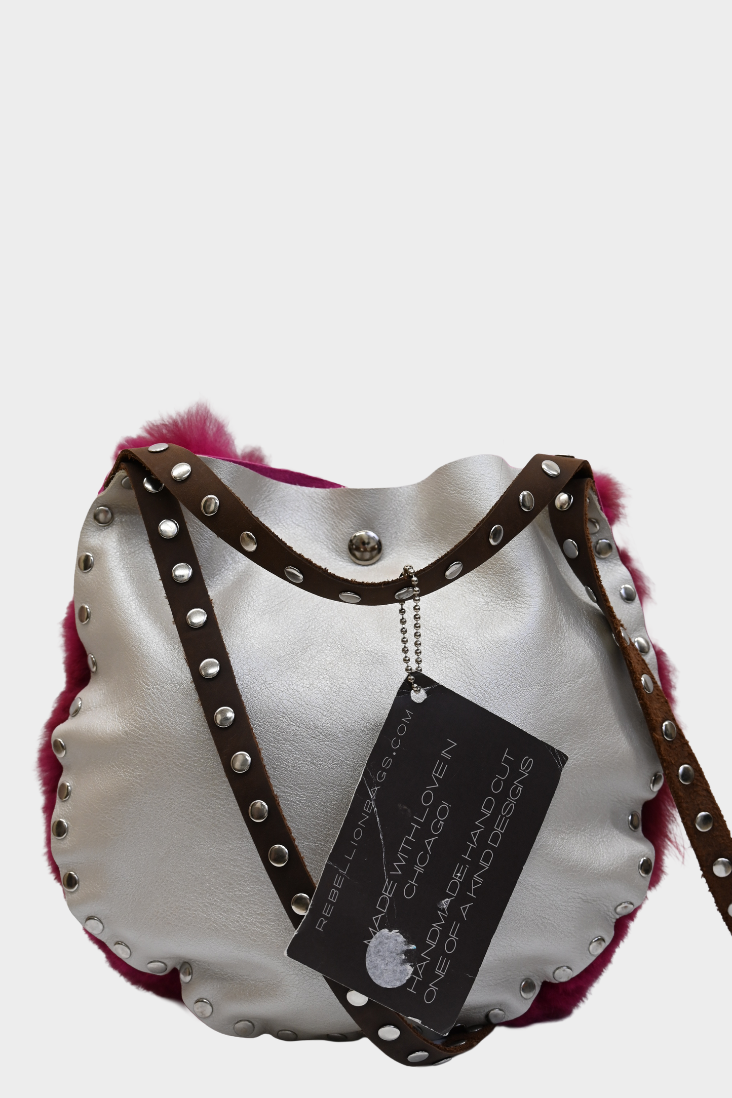 Rebellion Fox Fur Crossbody Bag, NWT