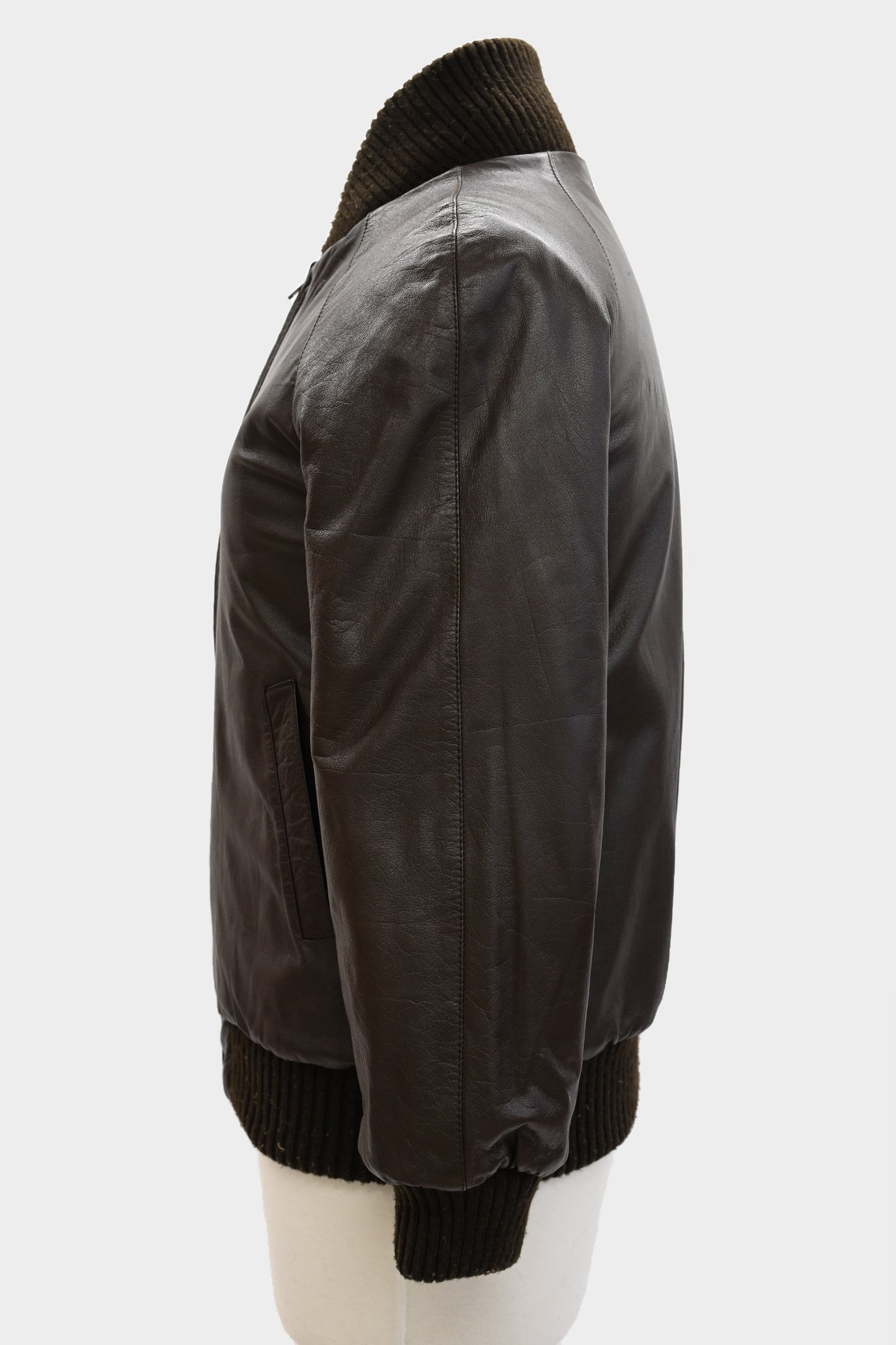Mink & Leather Bomber Jacket