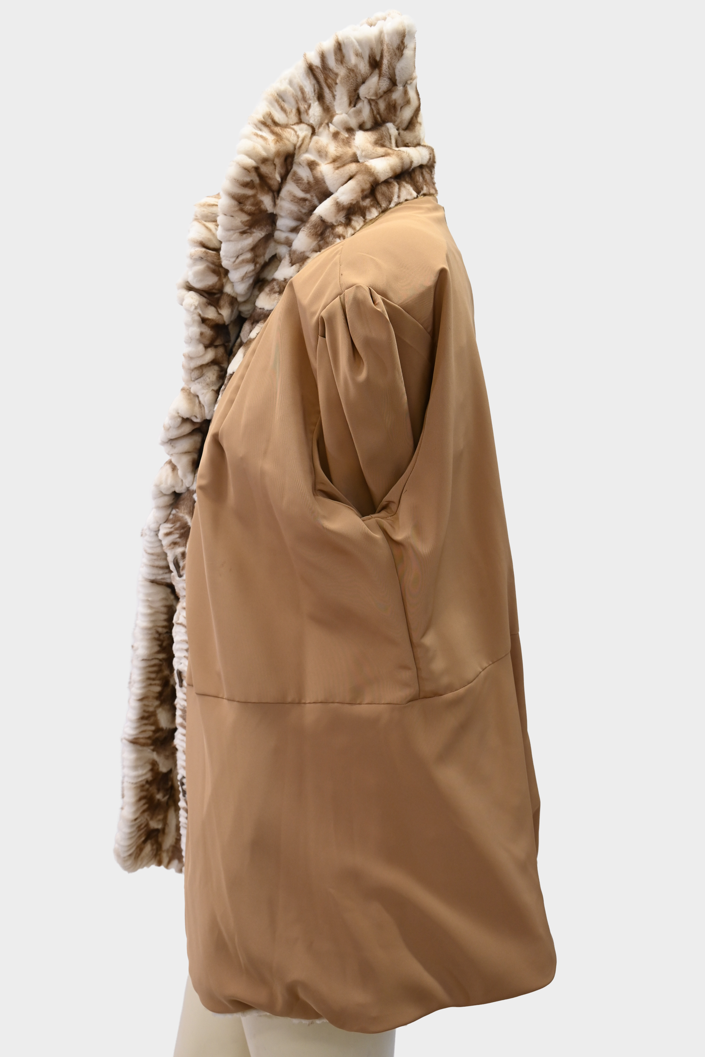 Elan Furs Two-Tone Sheared Mink Ruffle Jacket