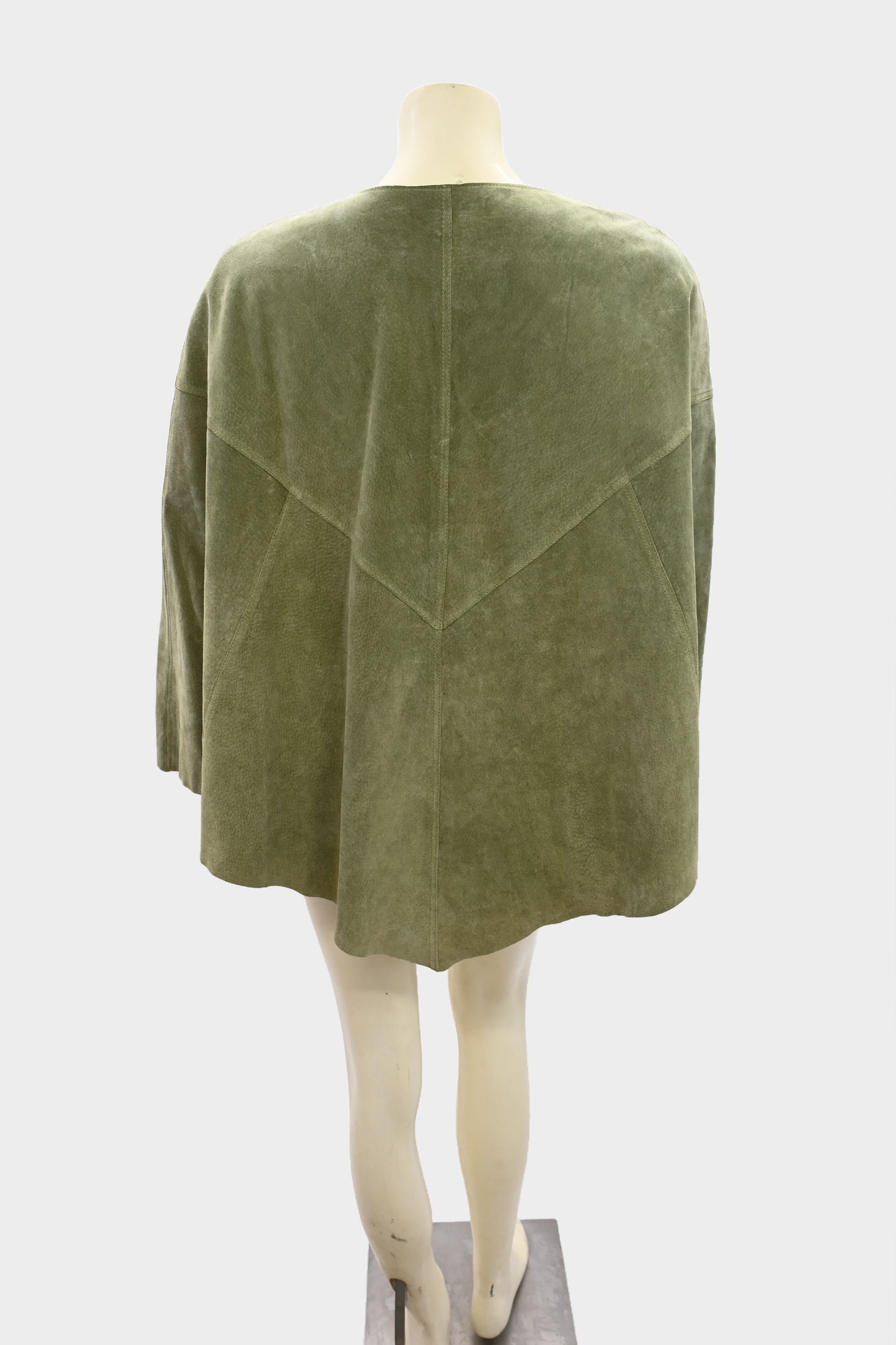 Vintage Suede Green Poncho