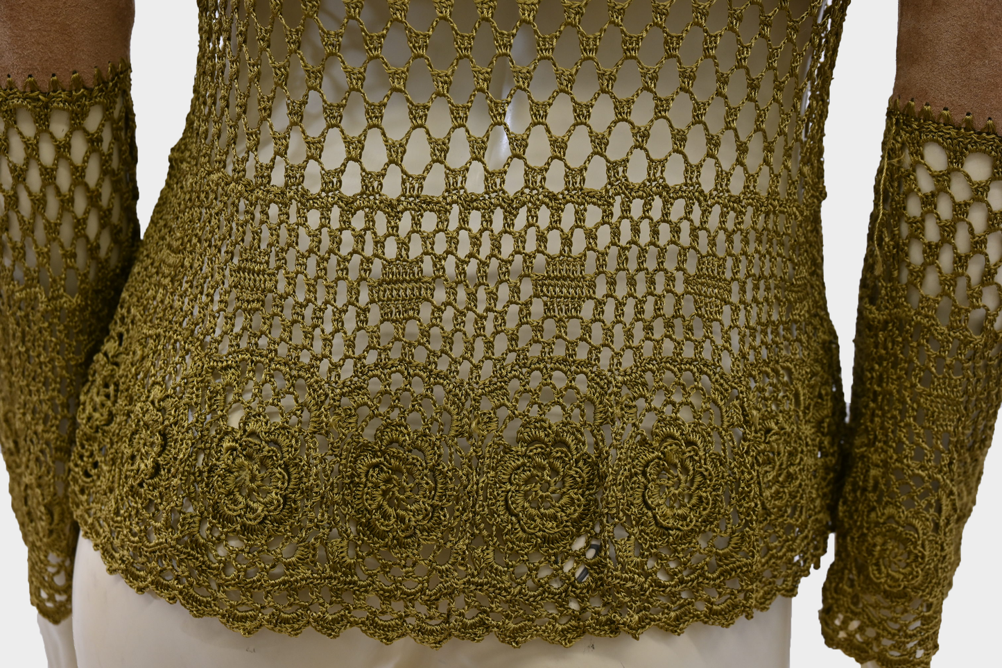 Vintage Suede & Lace Top