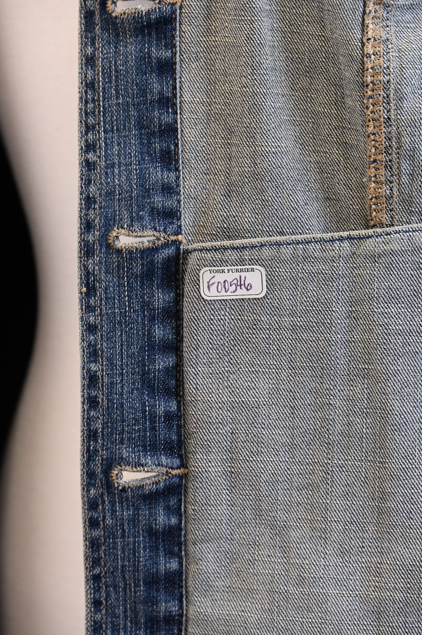 York Furrier Mink Trim Denim Jacket