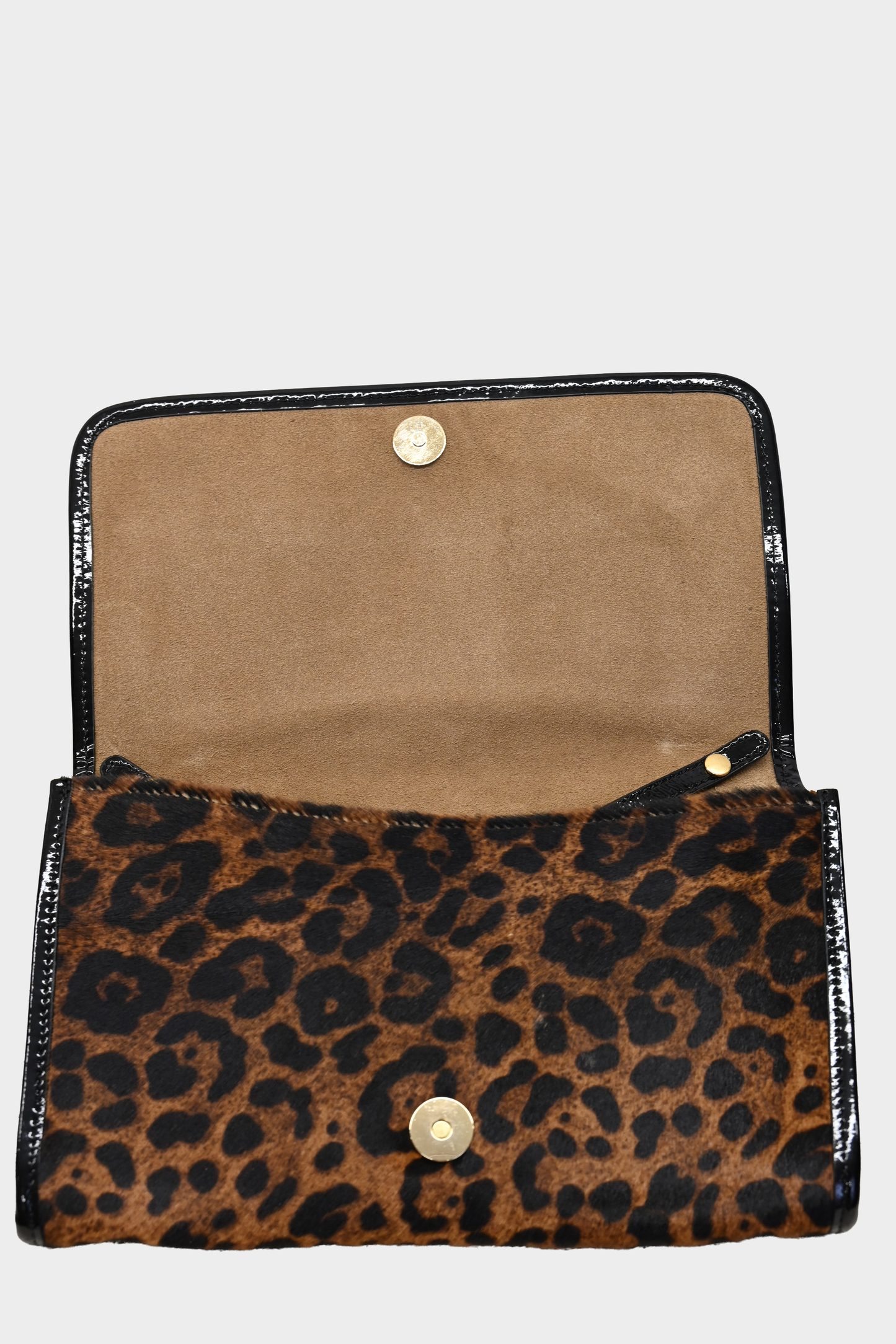 LK Bennett Leopard Pony Hair Clutch Crossbody