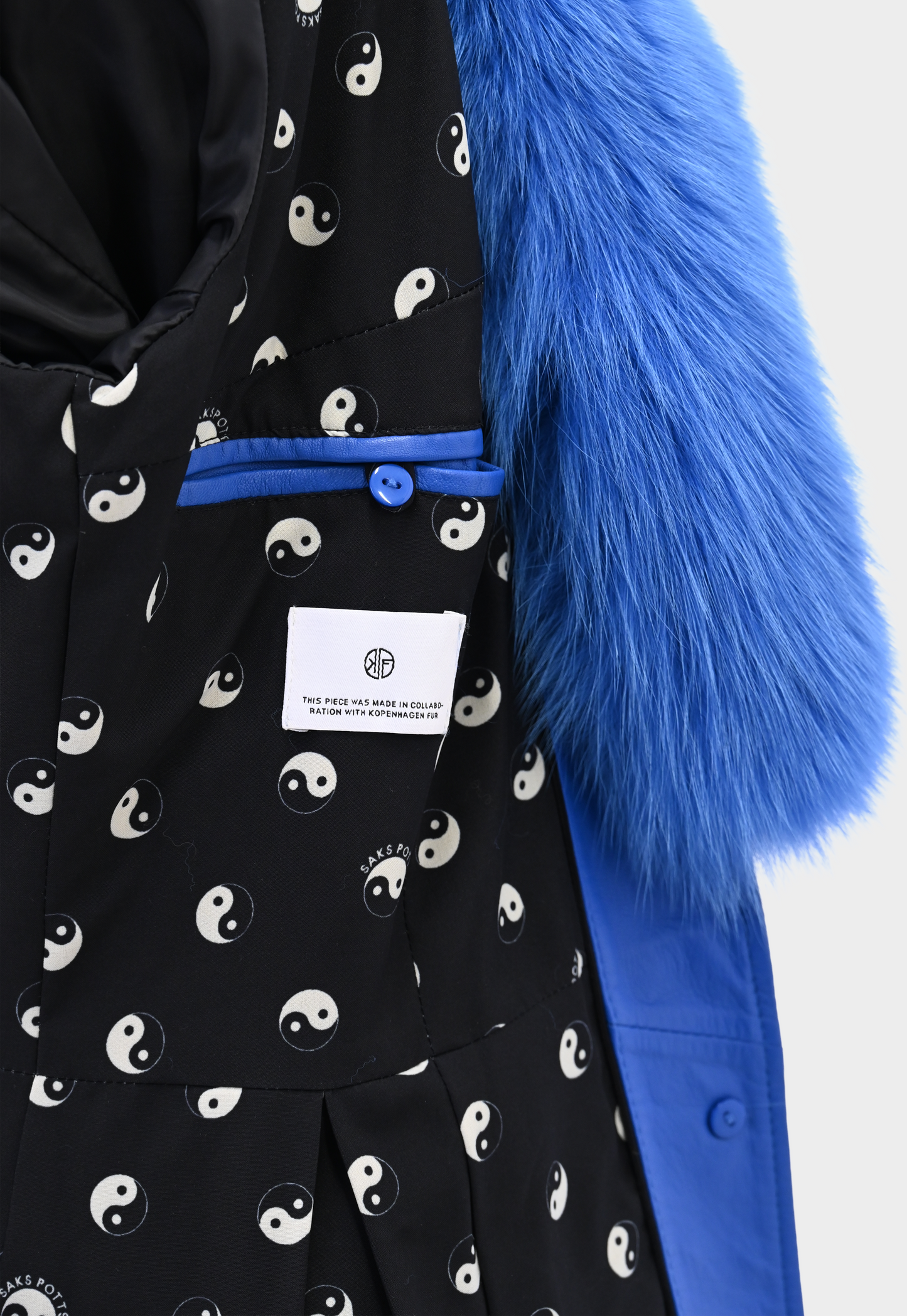 Saks Potts Leather Fox Fur Coat