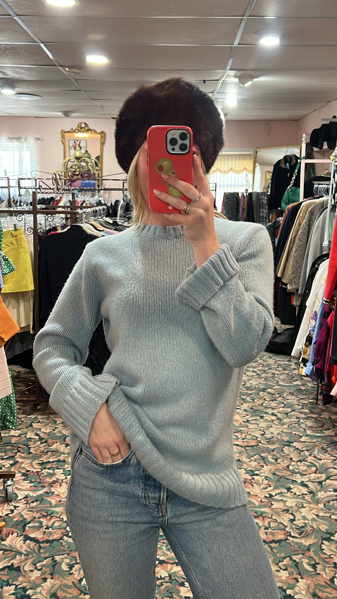 Mink Fur Headband Hat