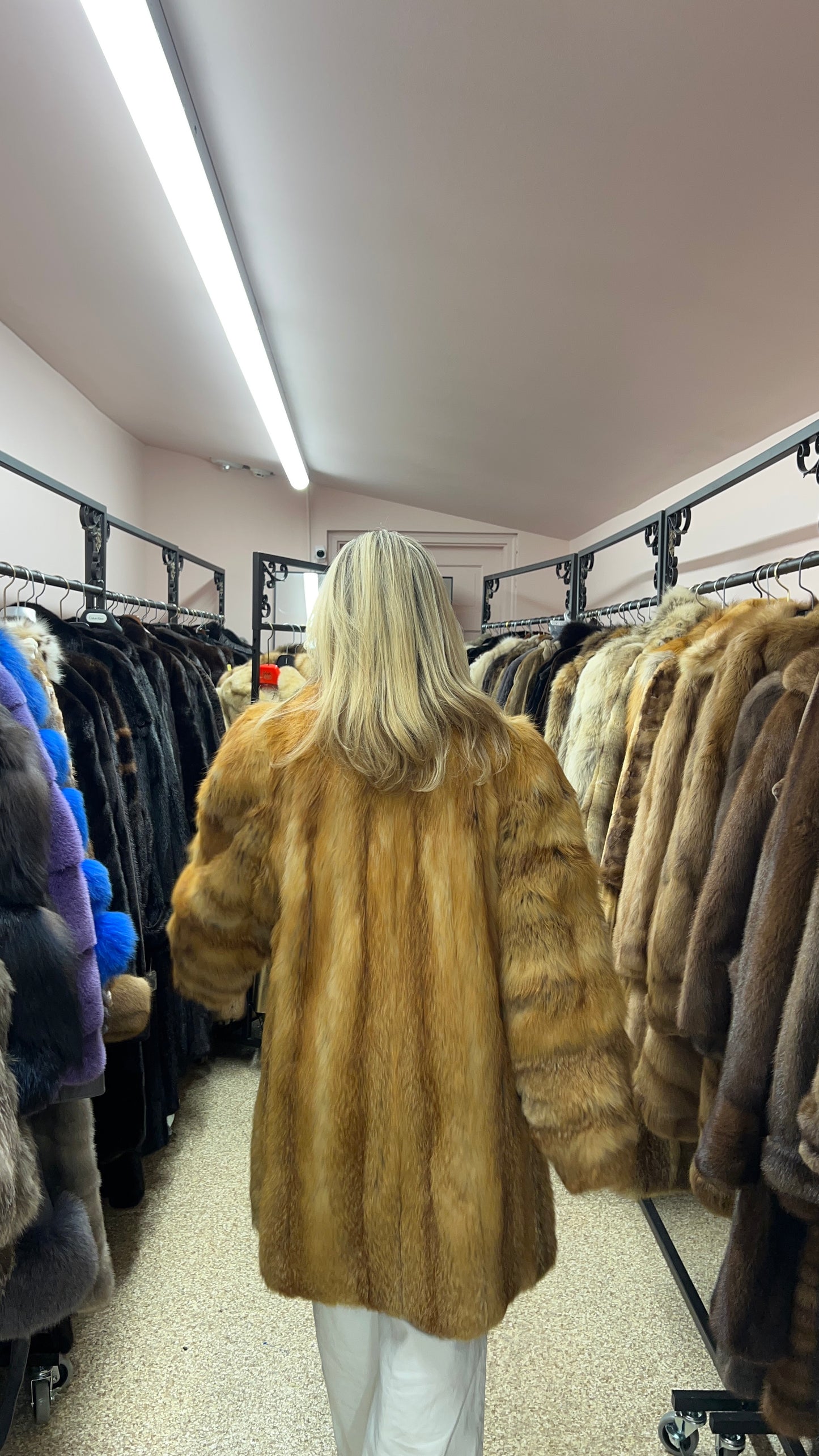 Red Fox Fur Stroller Coat