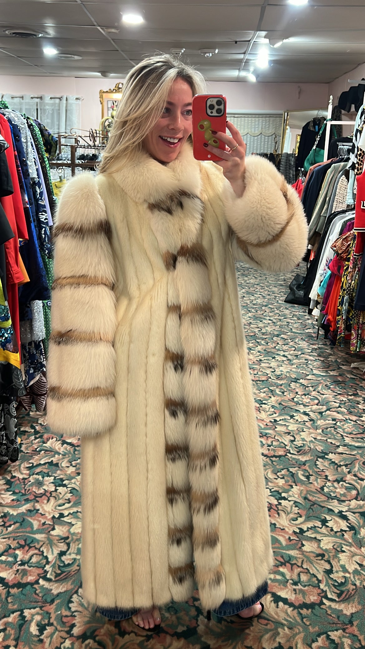 Mink and Fox Fur Coat