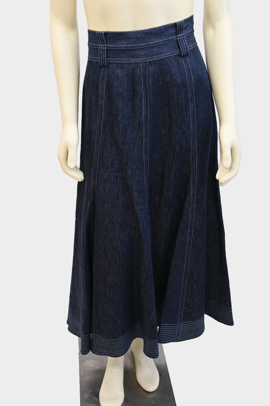 Gabriela Hearst Linen Midi Skirt