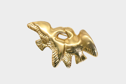 Vintage Gold Tone Dove Brooch Pin