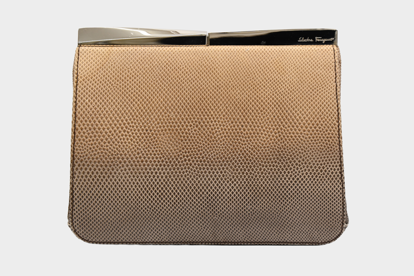Salvatore Ferragamo Lizard Clutch Crossbody Bag Vintage