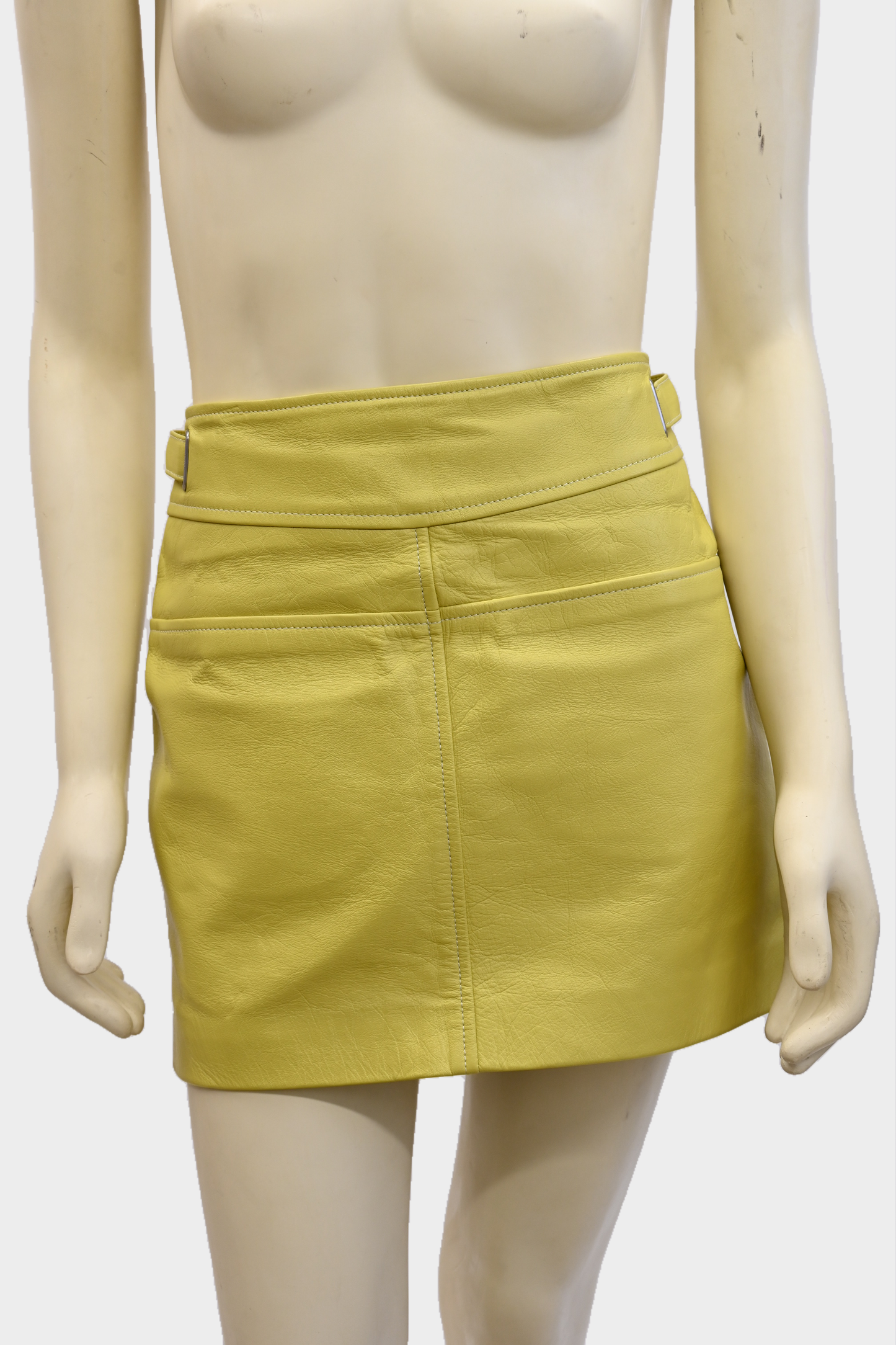 Coach Calf Leather Mini Skirt, NWT