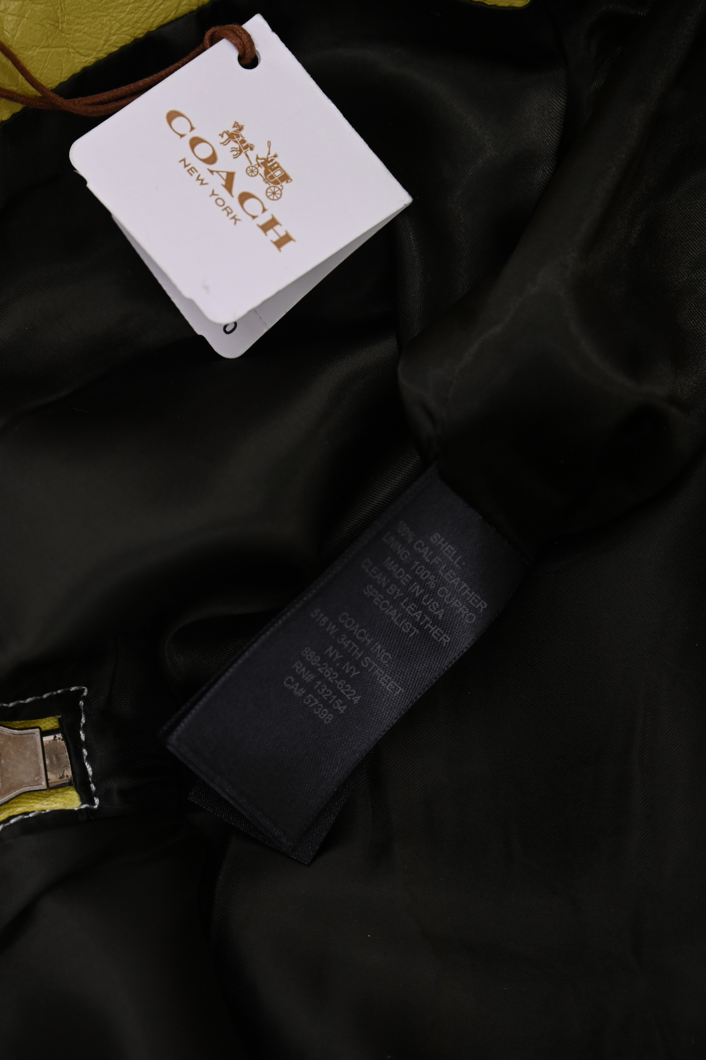 Coach Calf Leather Mini Skirt, NWT