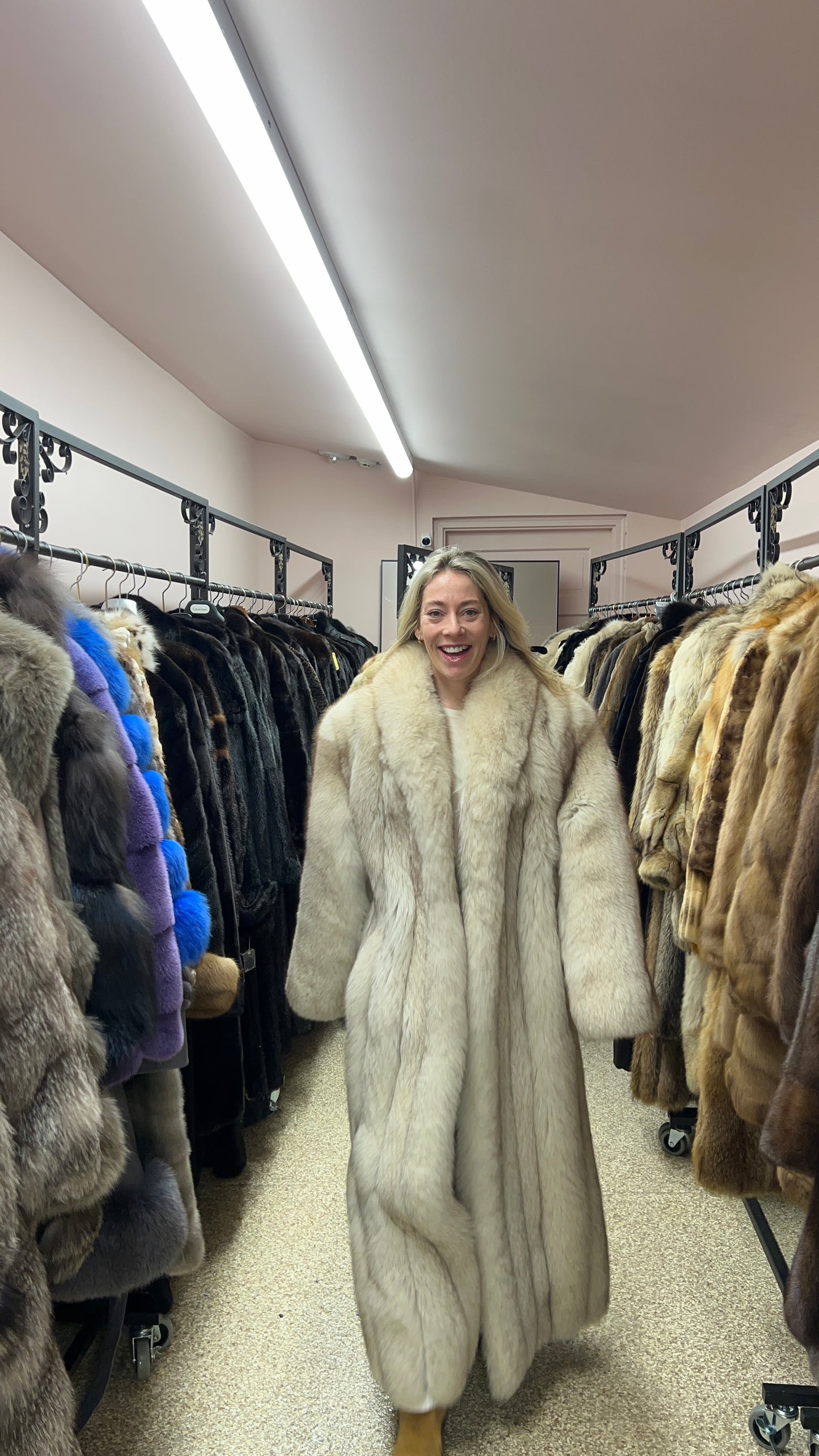Marshall Fields Full Length Fox Fur Coat