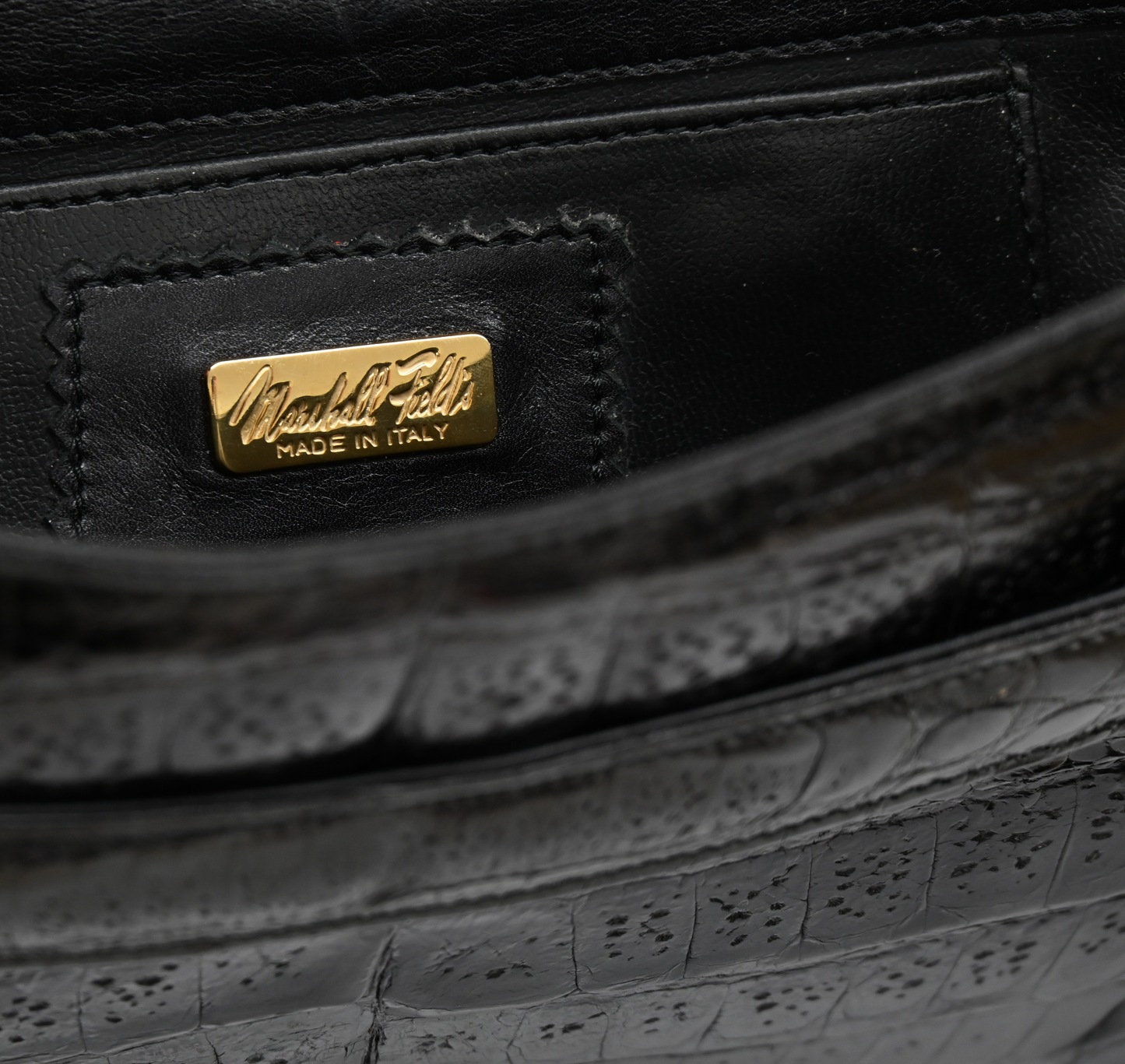 Marshall Fields Exotic Leather Clutch