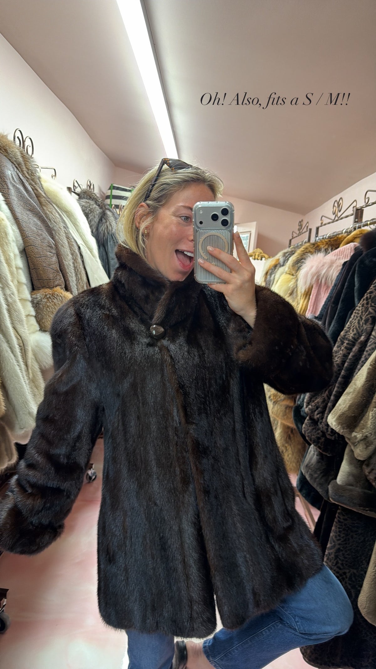 Chocolate Brown Mink Jacket