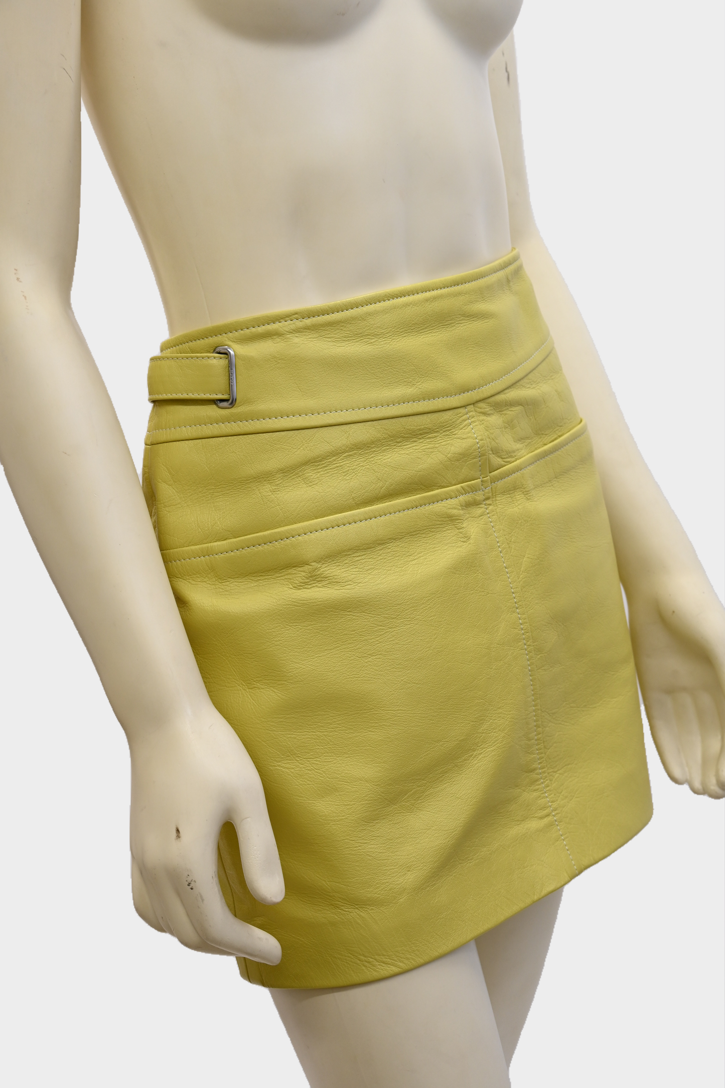 Coach Calf Leather Mini Skirt, NWT