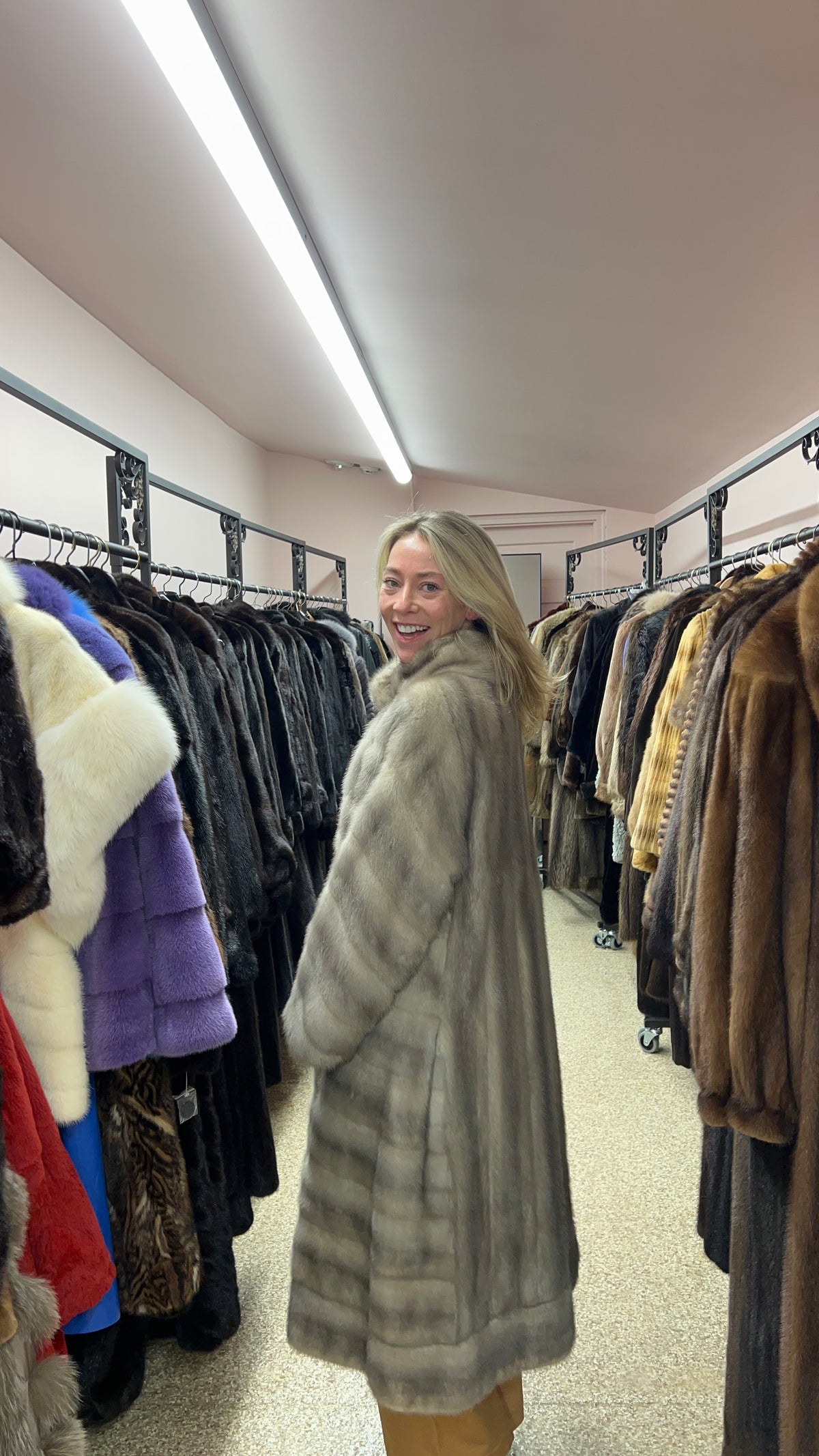 Mink Gray Fur Coat
