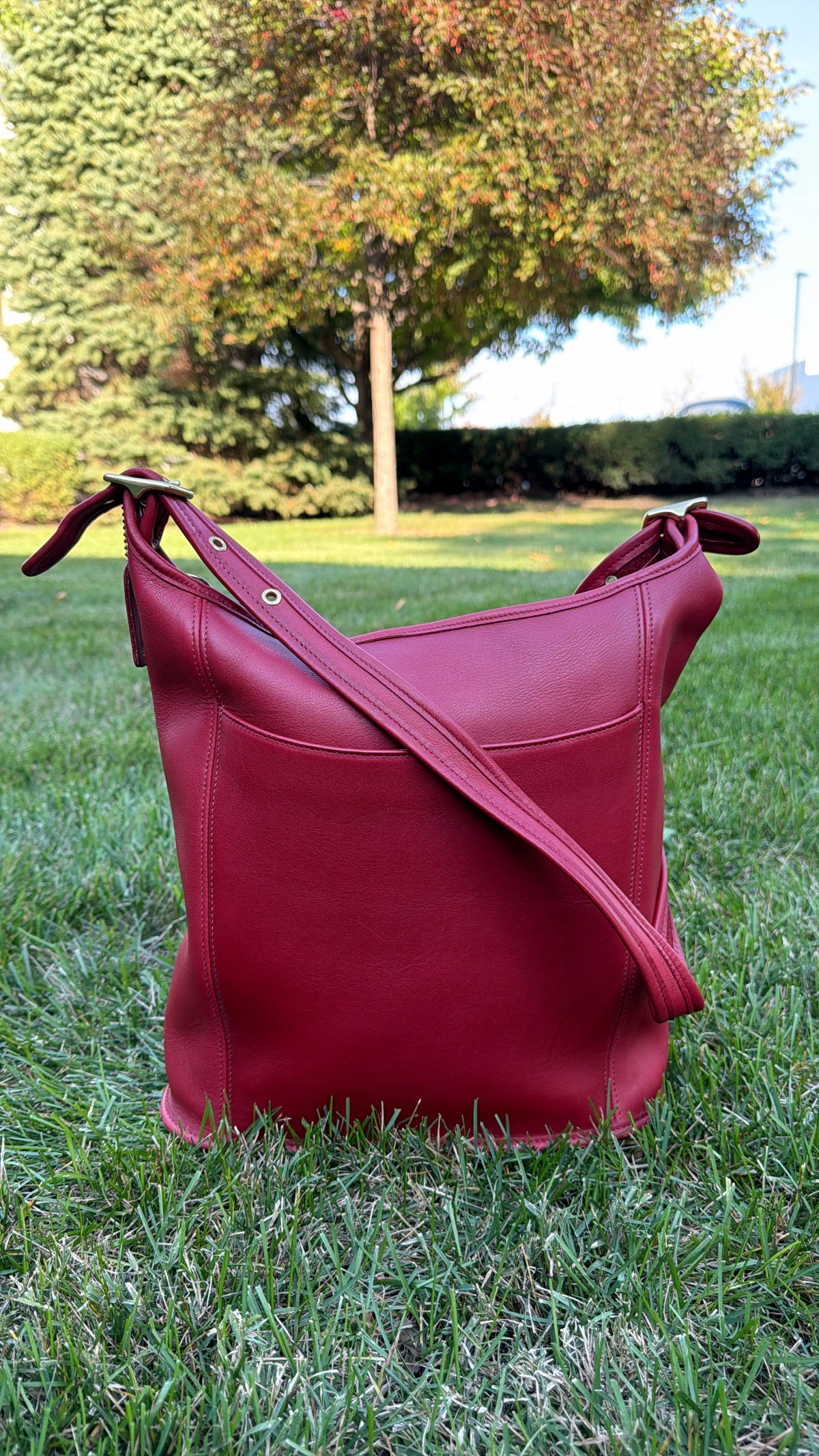Vintage Coach Legacy Slim Duffle 9060 Leather Shoulder Bag