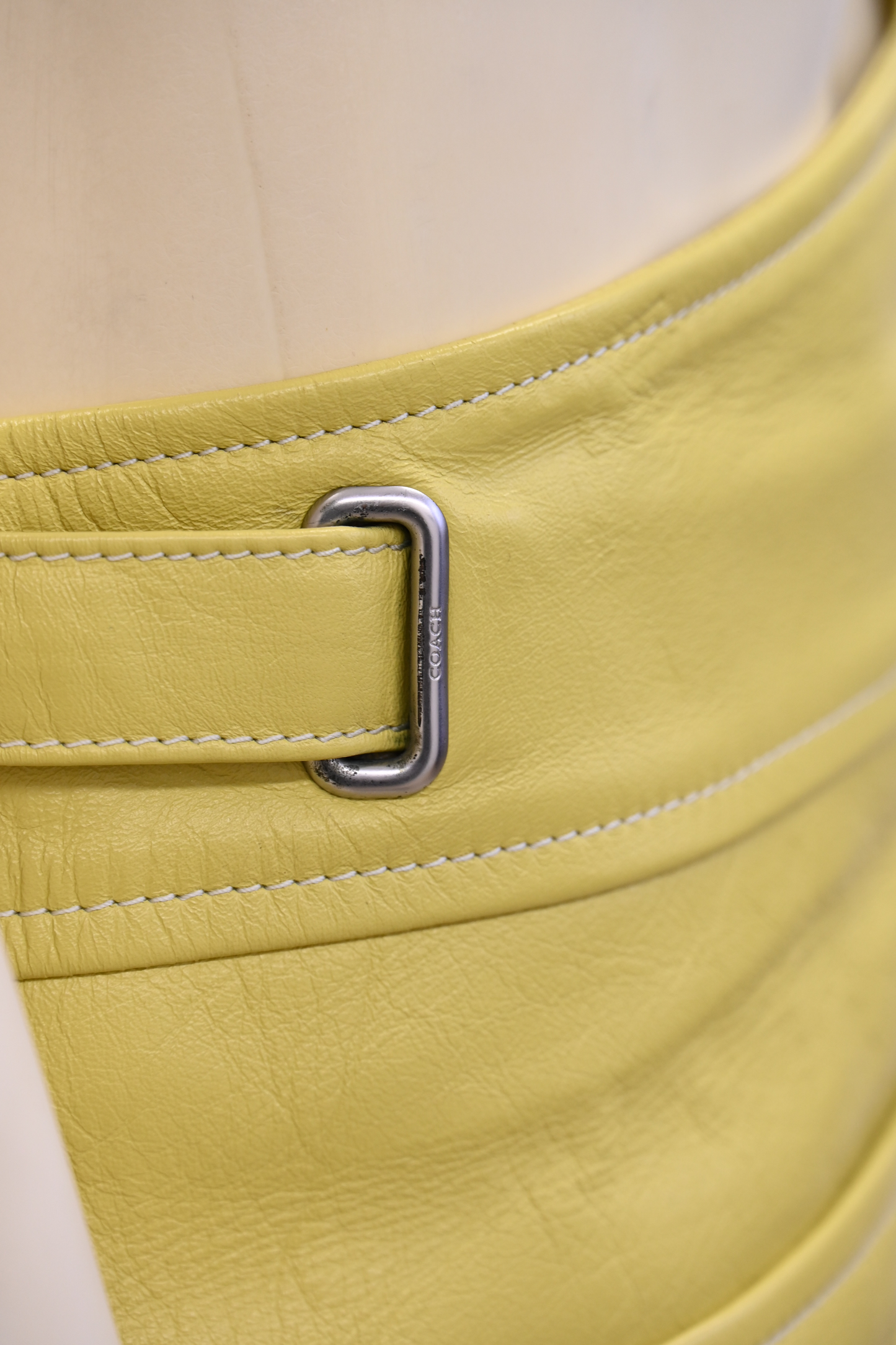 Coach Calf Leather Mini Skirt, NWT