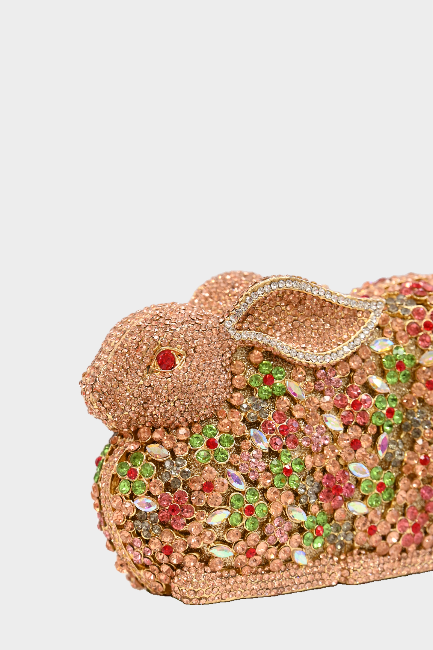 Crystal Embellished Bunny Minaudière Clutch