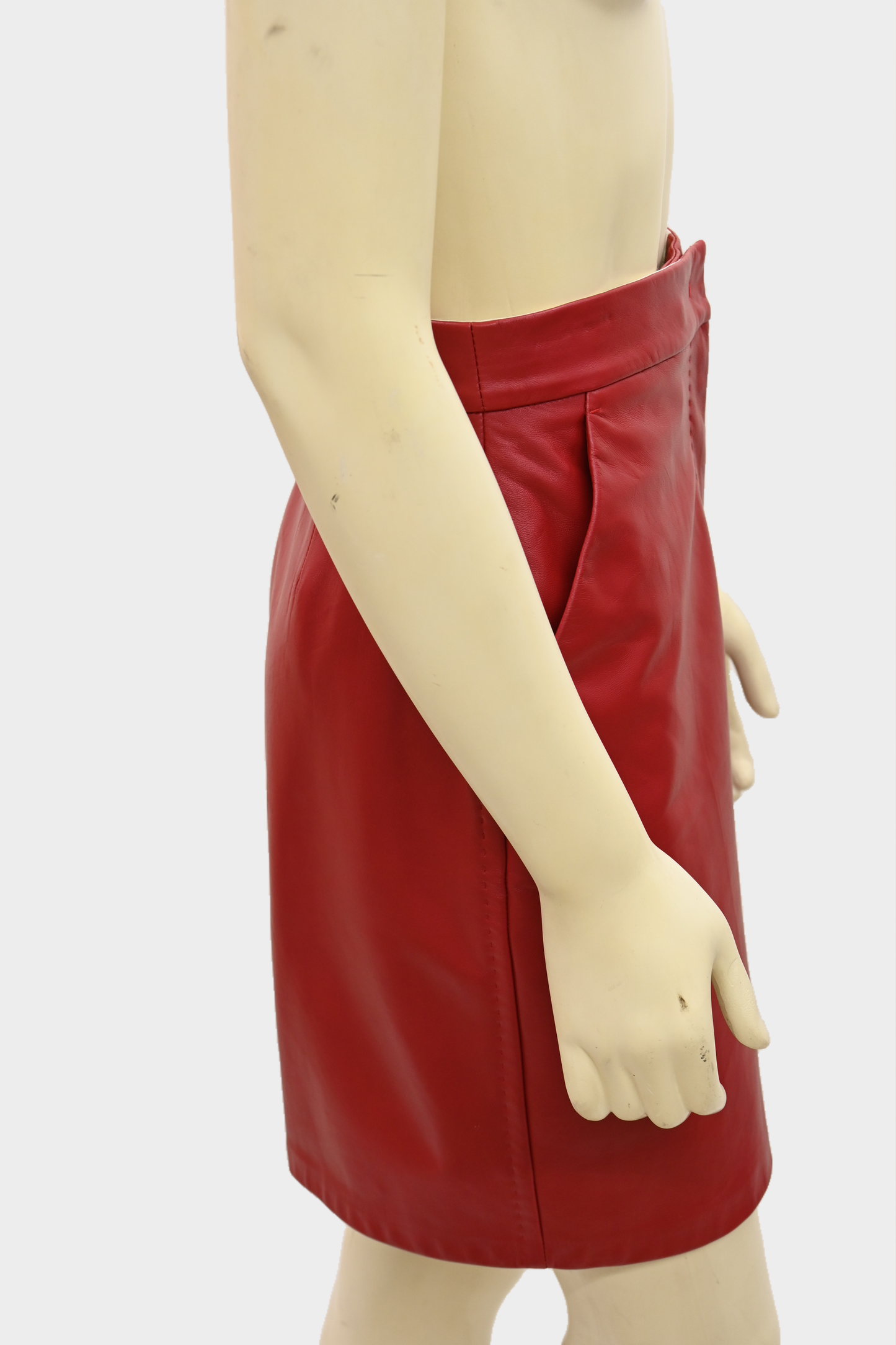 Max Mara 'Lacuna' Lamb Leather Bermuda Shorts