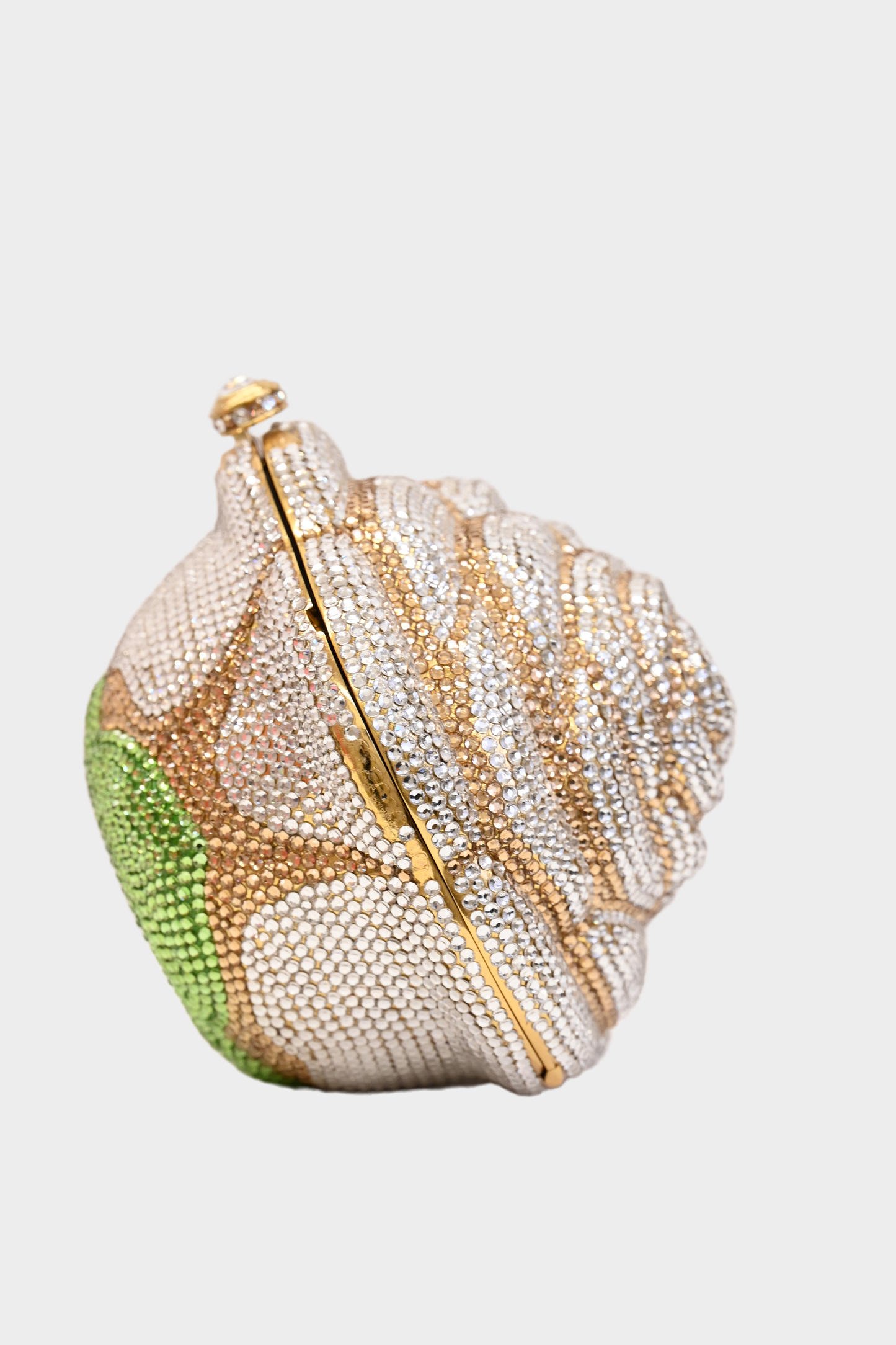 Unsigned Crystal Rose Minaudière Evening Bag