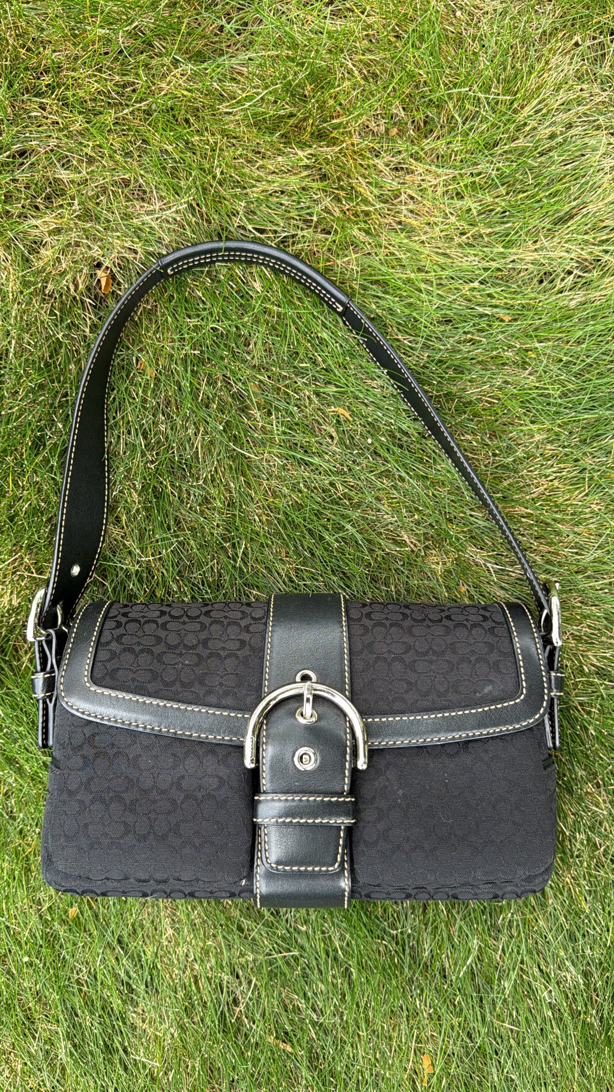 Vintage 2005 Coach Soho Signature C Flap Shoulder Bag