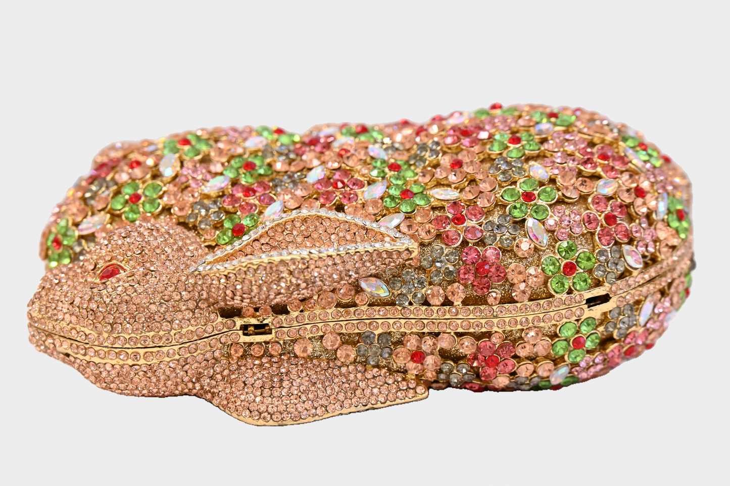 Crystal Embellished Bunny Minaudière Clutch