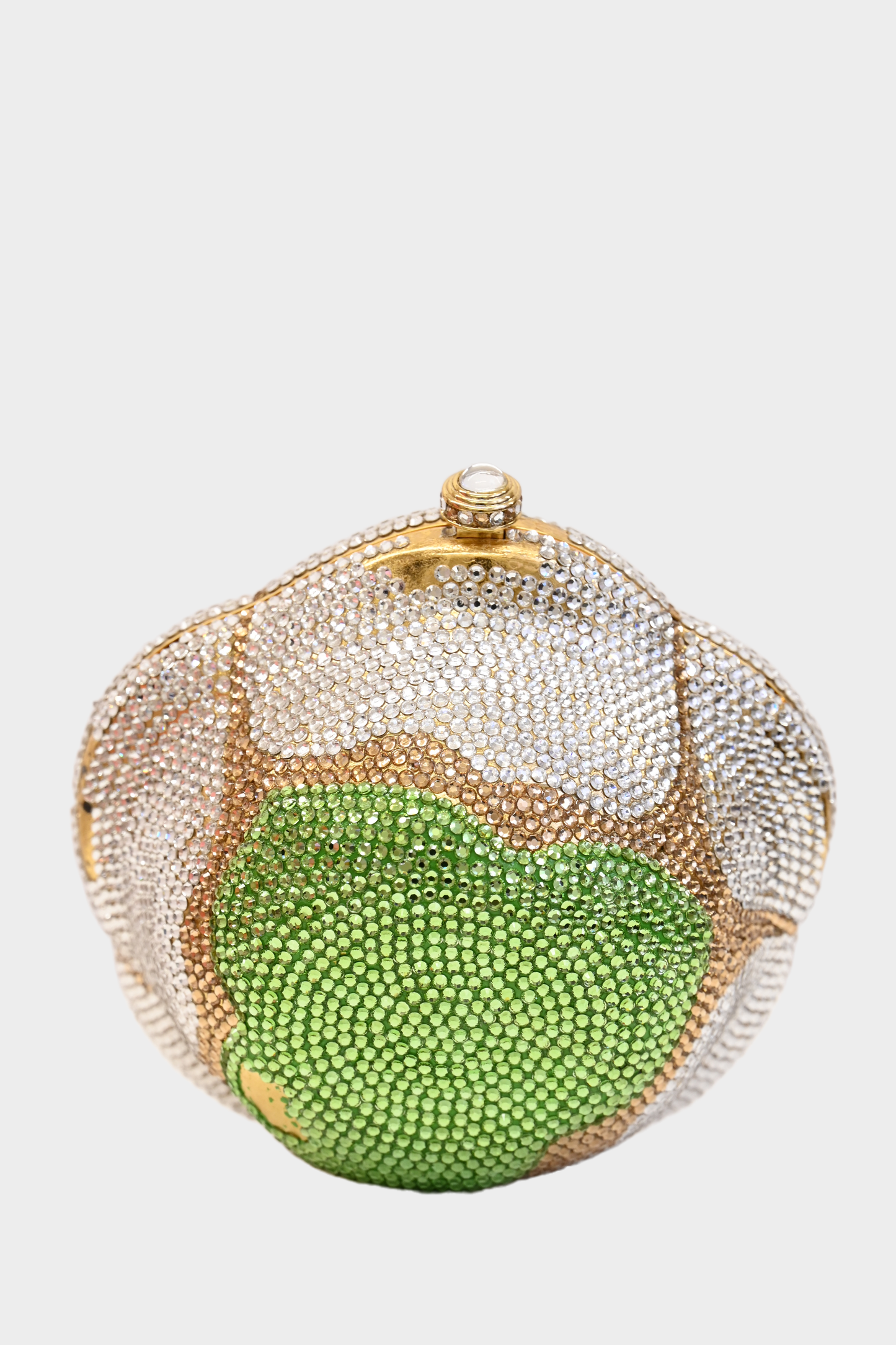 Unsigned Crystal Rose Minaudière Evening Bag