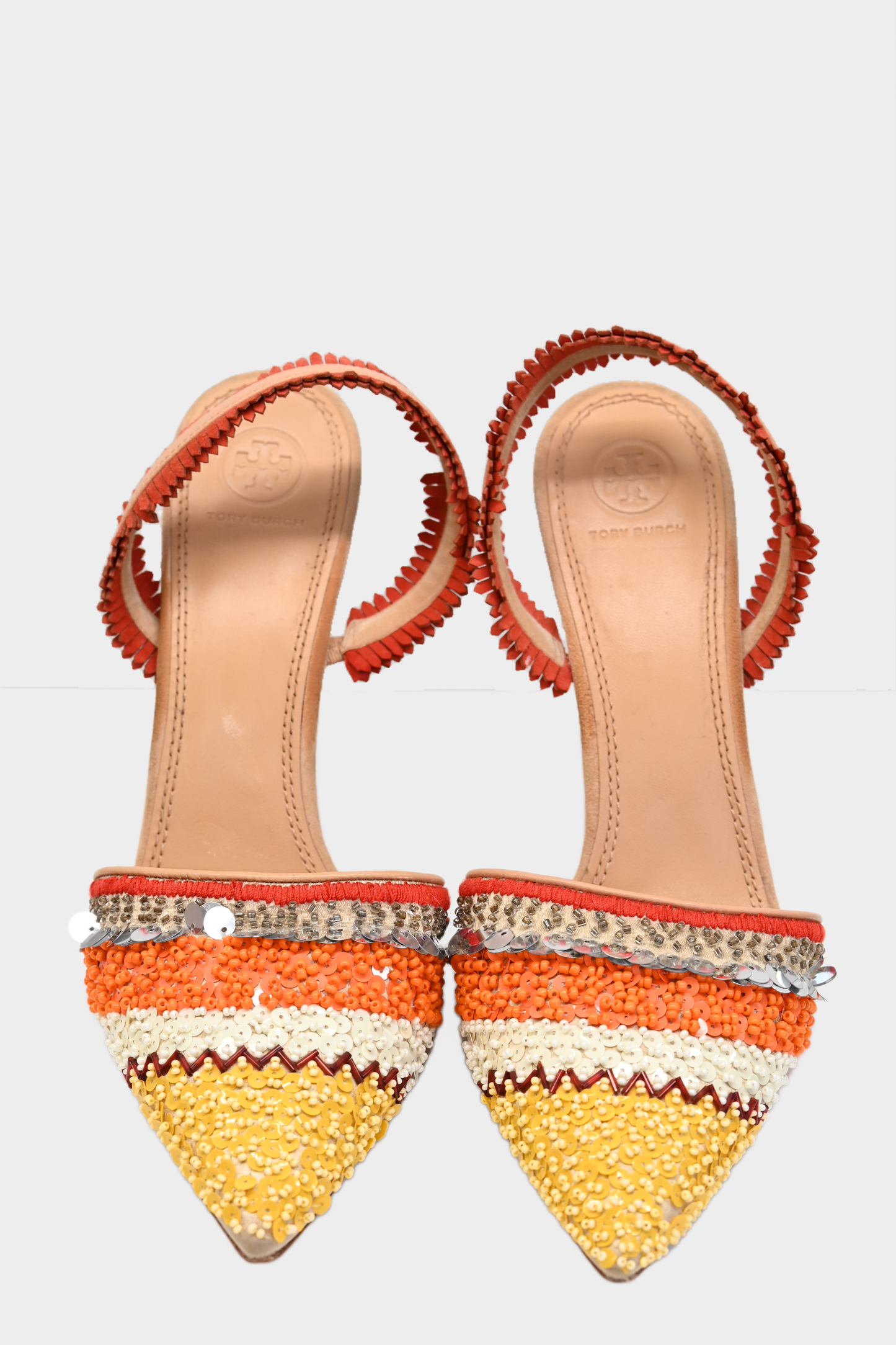 Tory Burch Isle Embellished Slingback Heels