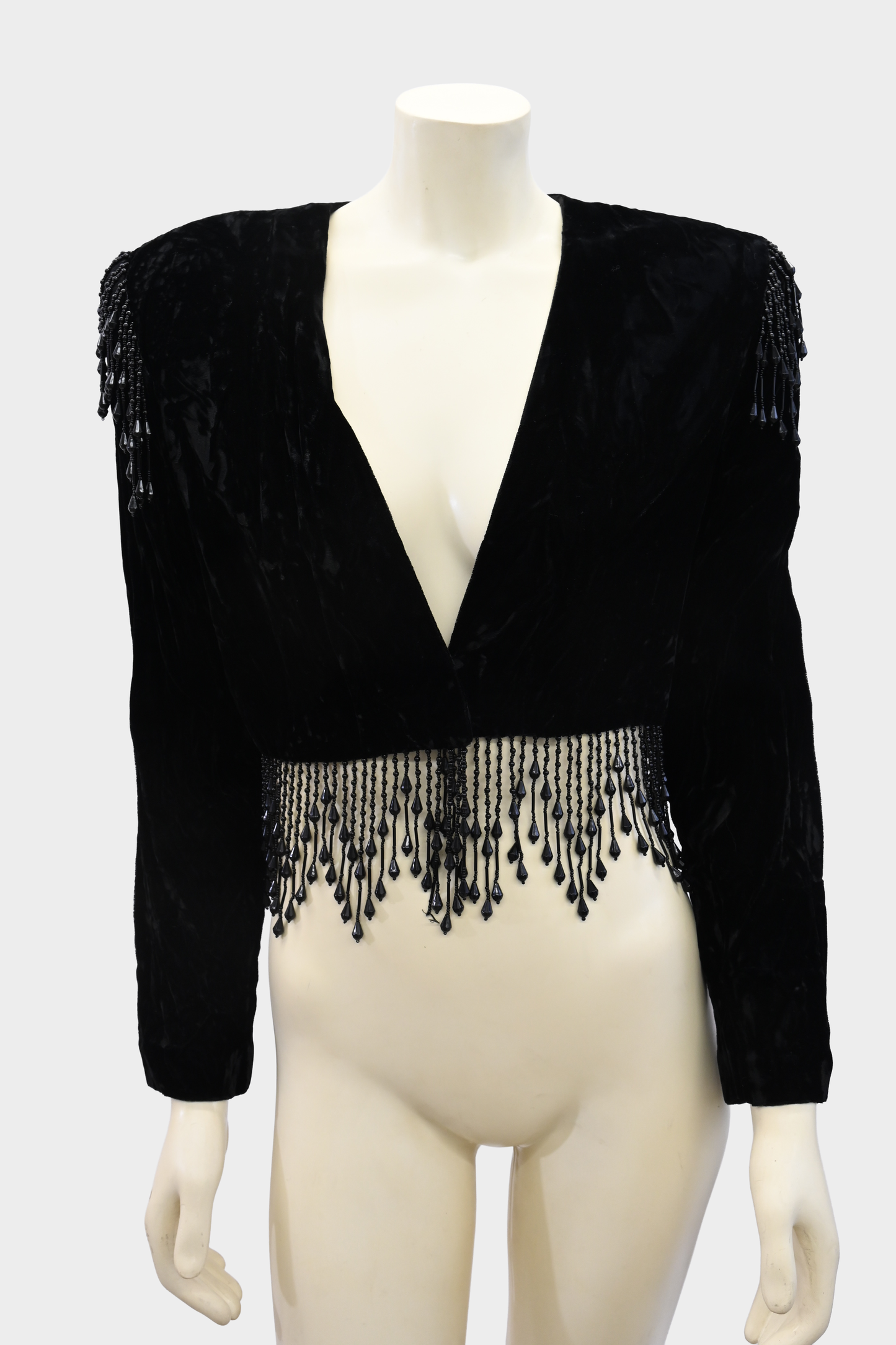 Vintage Velvet Beaded Evening Jacket