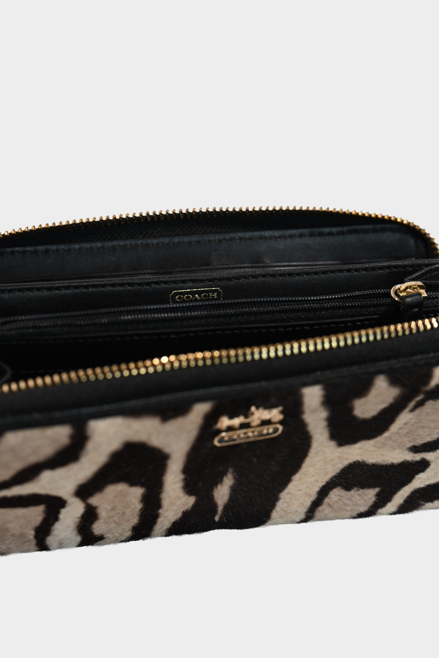 Coach Legacy Ocelot Calf Hair Zip Wallet Style 48530