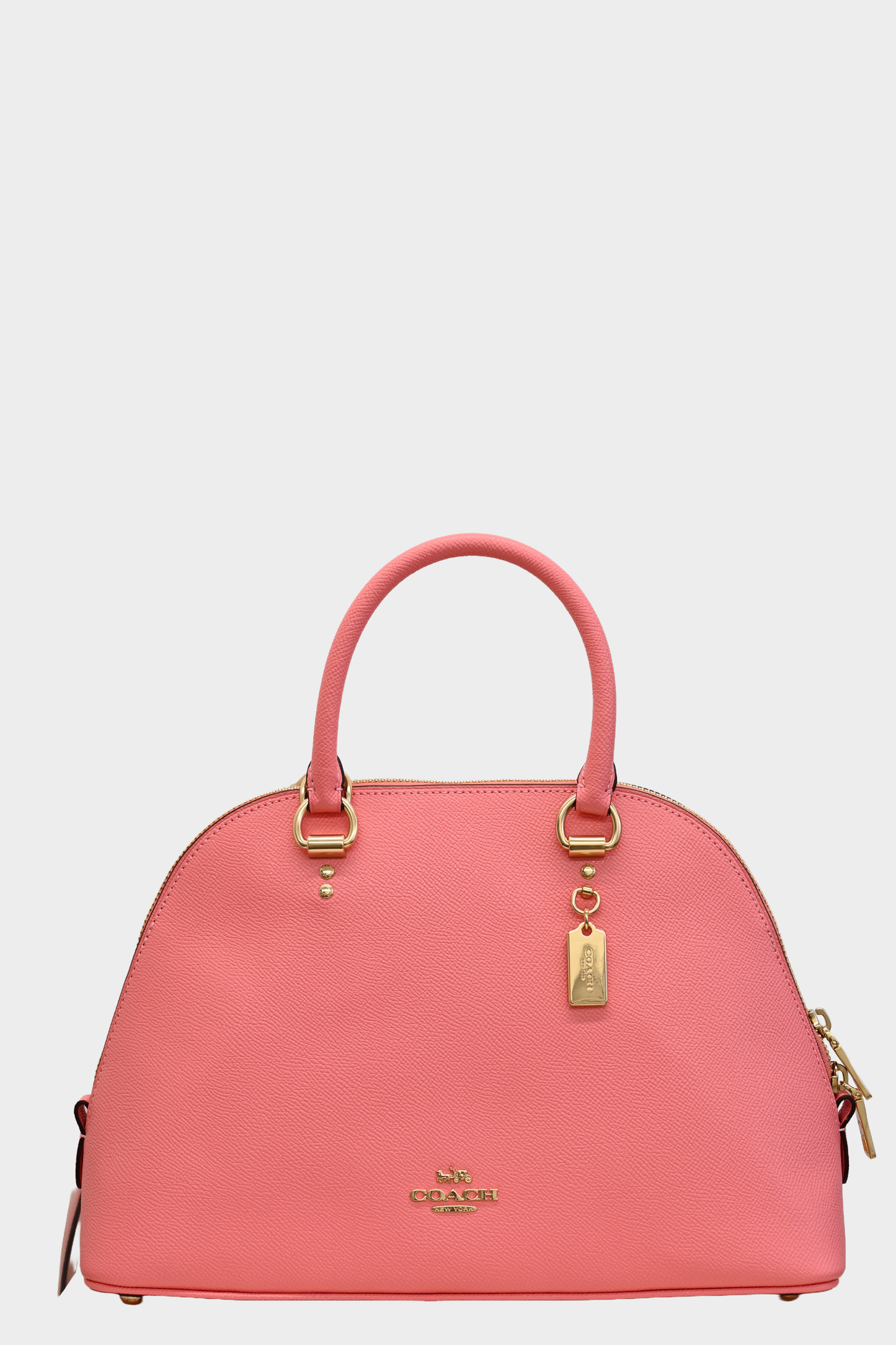 Coach Katy Satchel Crossbody Pink Lemonade Leather