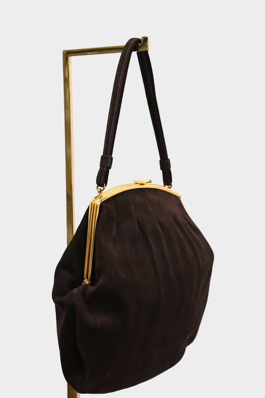 Brown Suede Shoulder Bag Vintage