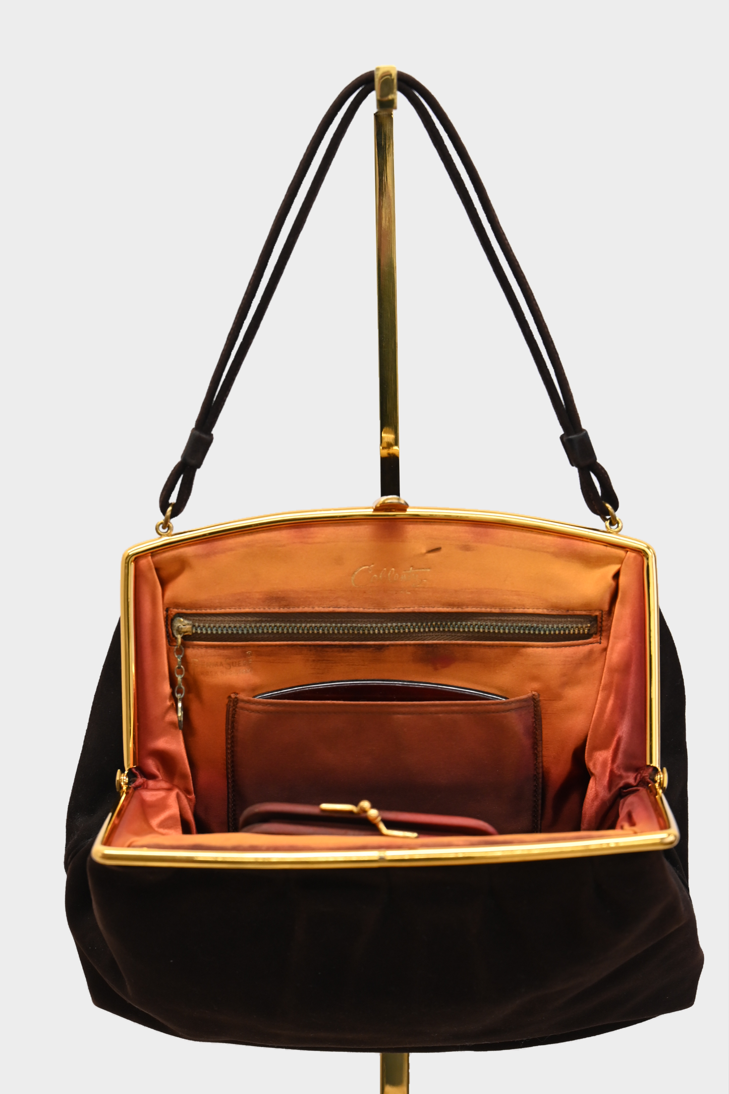 Brown Suede Shoulder Bag Vintage