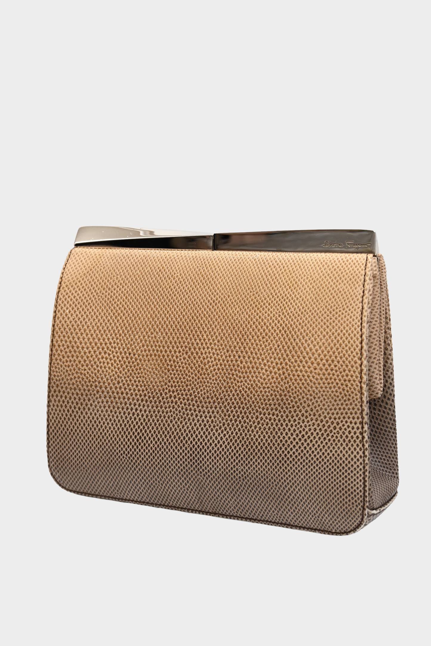Salvatore Ferragamo Lizard Clutch Crossbody Bag Vintage