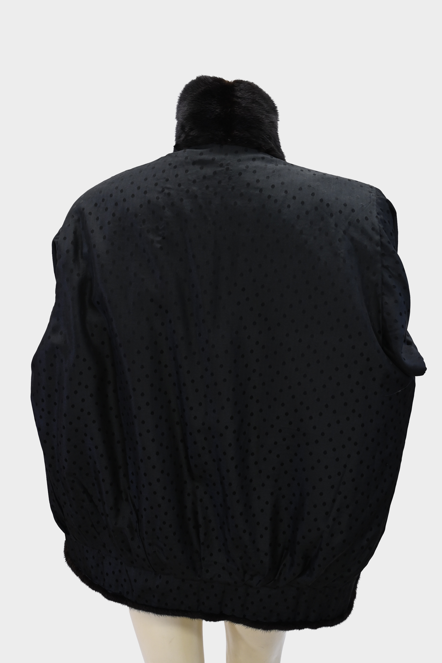 Mink Jacket with Color-Block Sleeve Detail